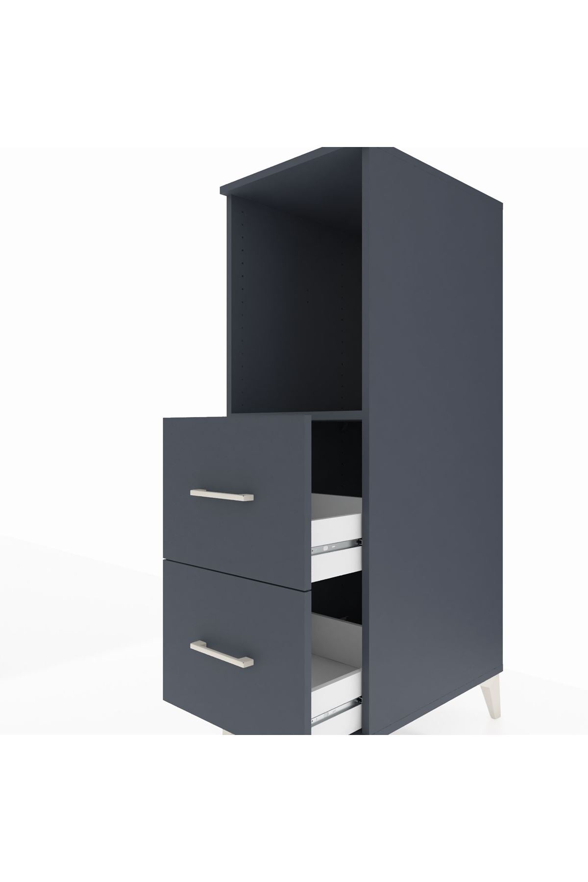 Kronos Dolap Tek Raflı 2 Çekmeceli 44x59x134 - S82M097V5C