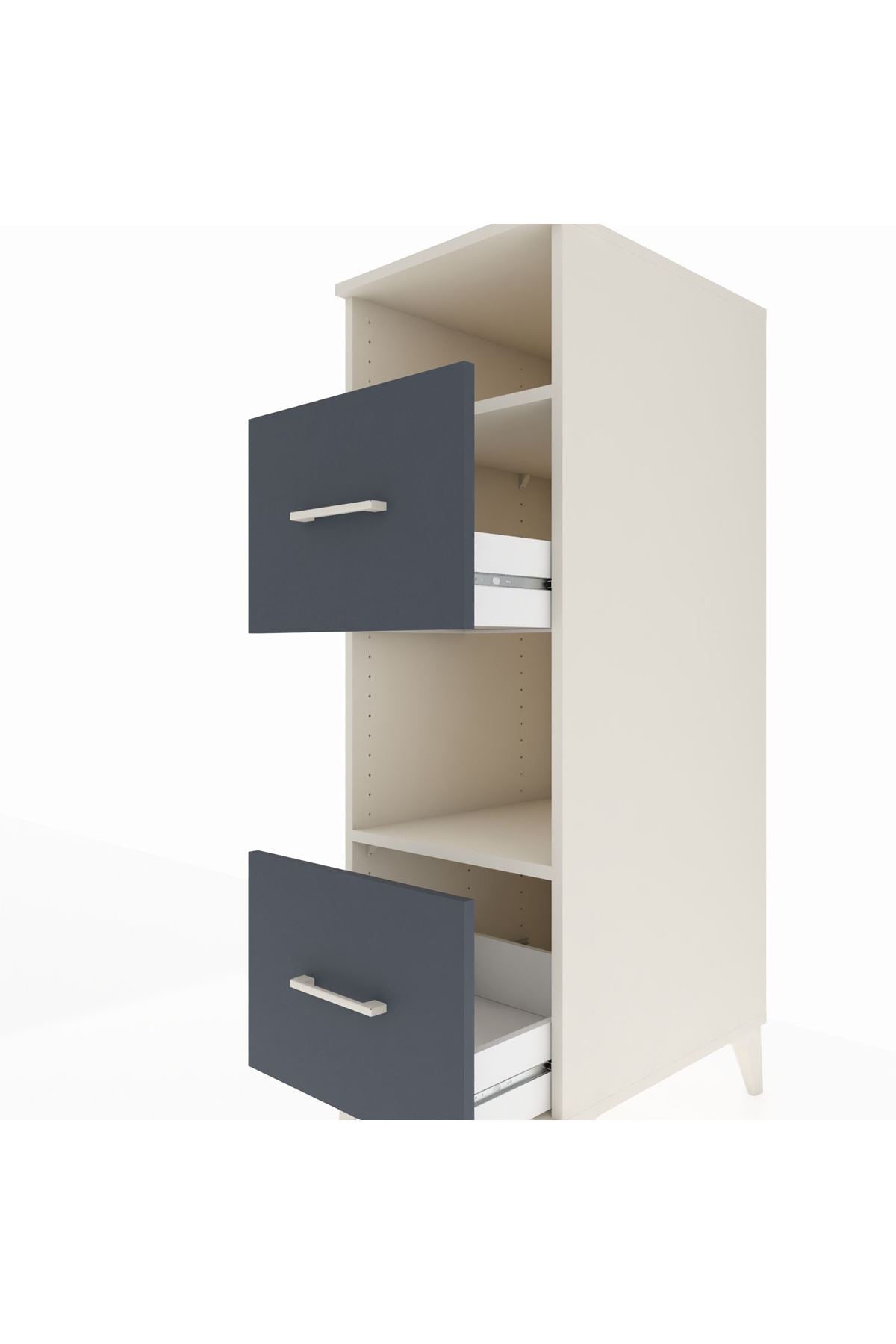 Kronos Dolap 2 Raflı 2 Çekmeceli 44x59x134 - S82M098V2C