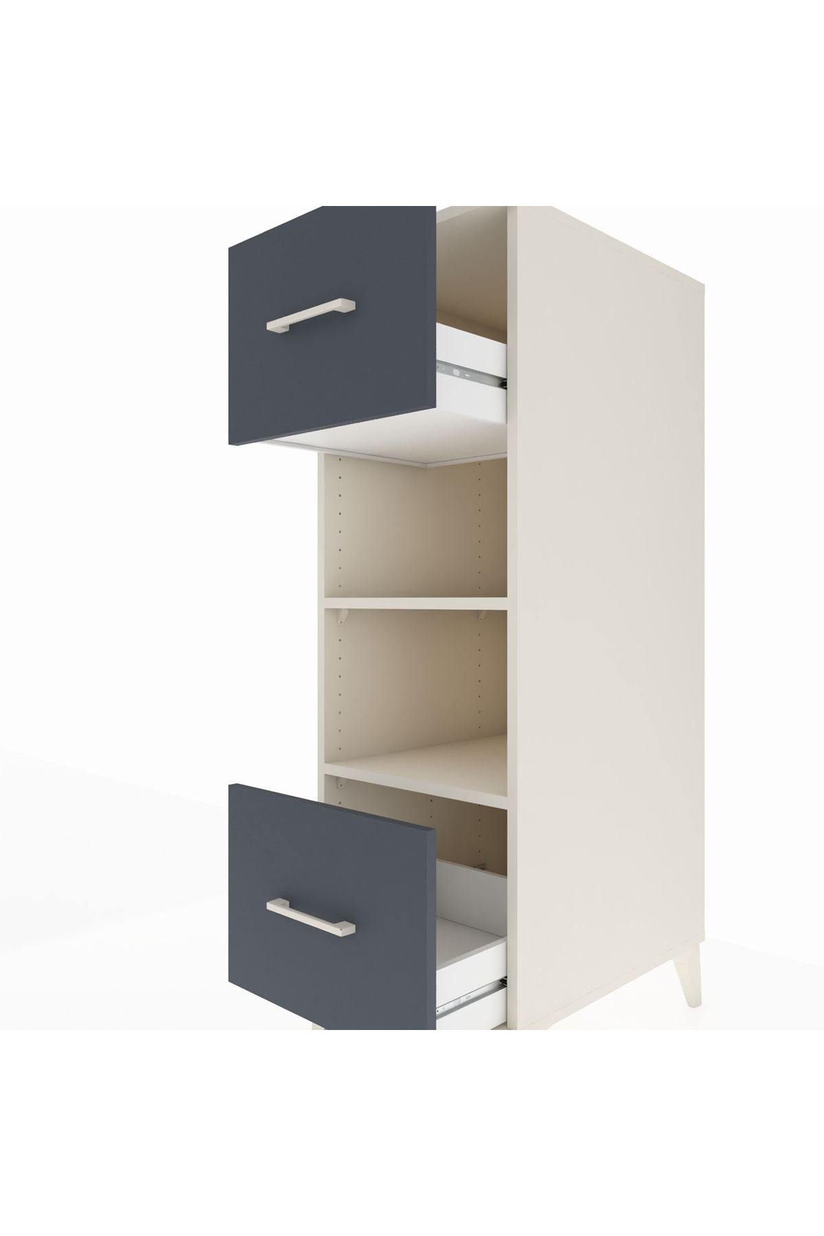 Kronos Dolap 2 Raflı 2 Çekmeceli 44x59x134 - S82M099V2C
