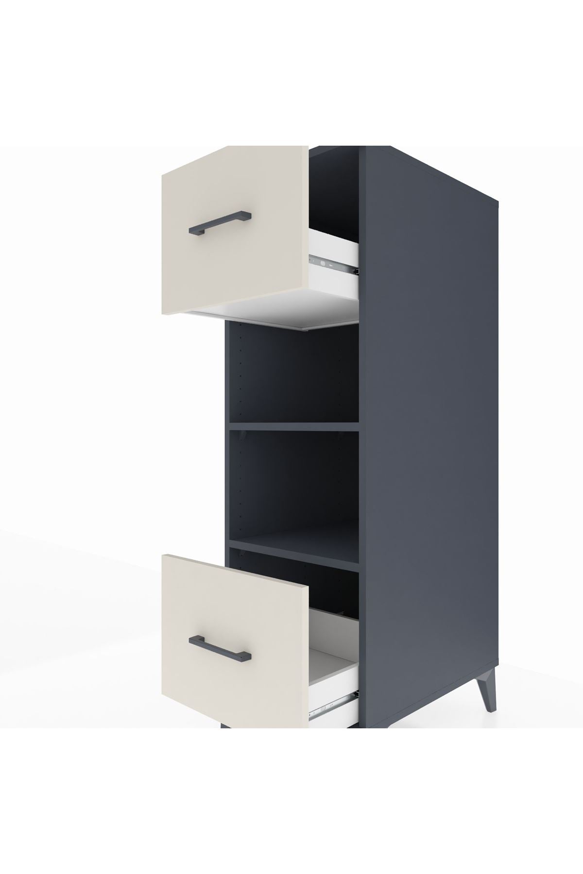 Kronos Dolap 2 Raflı 2 Çekmeceli 44x59x134 - S82M099V4C