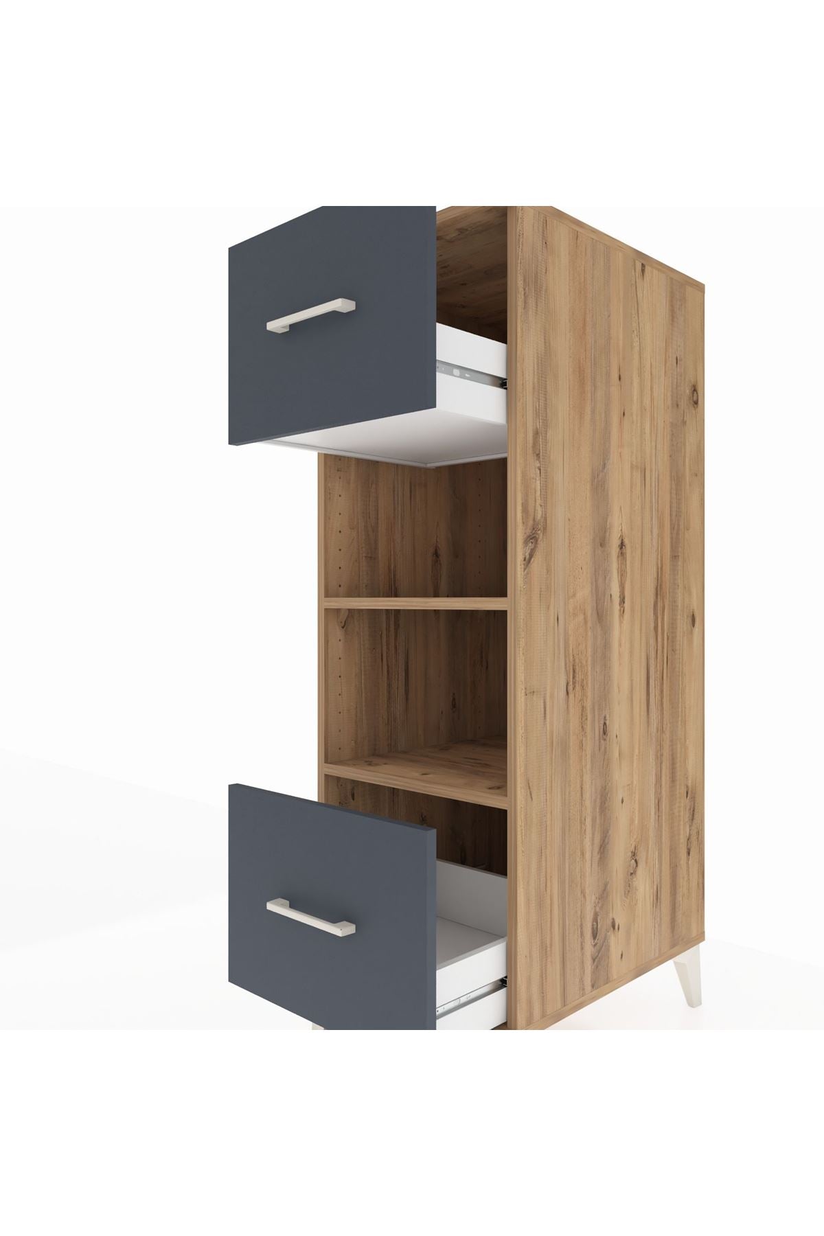 Kronos Dolap 2 Raflı 2 Çekmeceli 44x59x134 - S82M099V8C