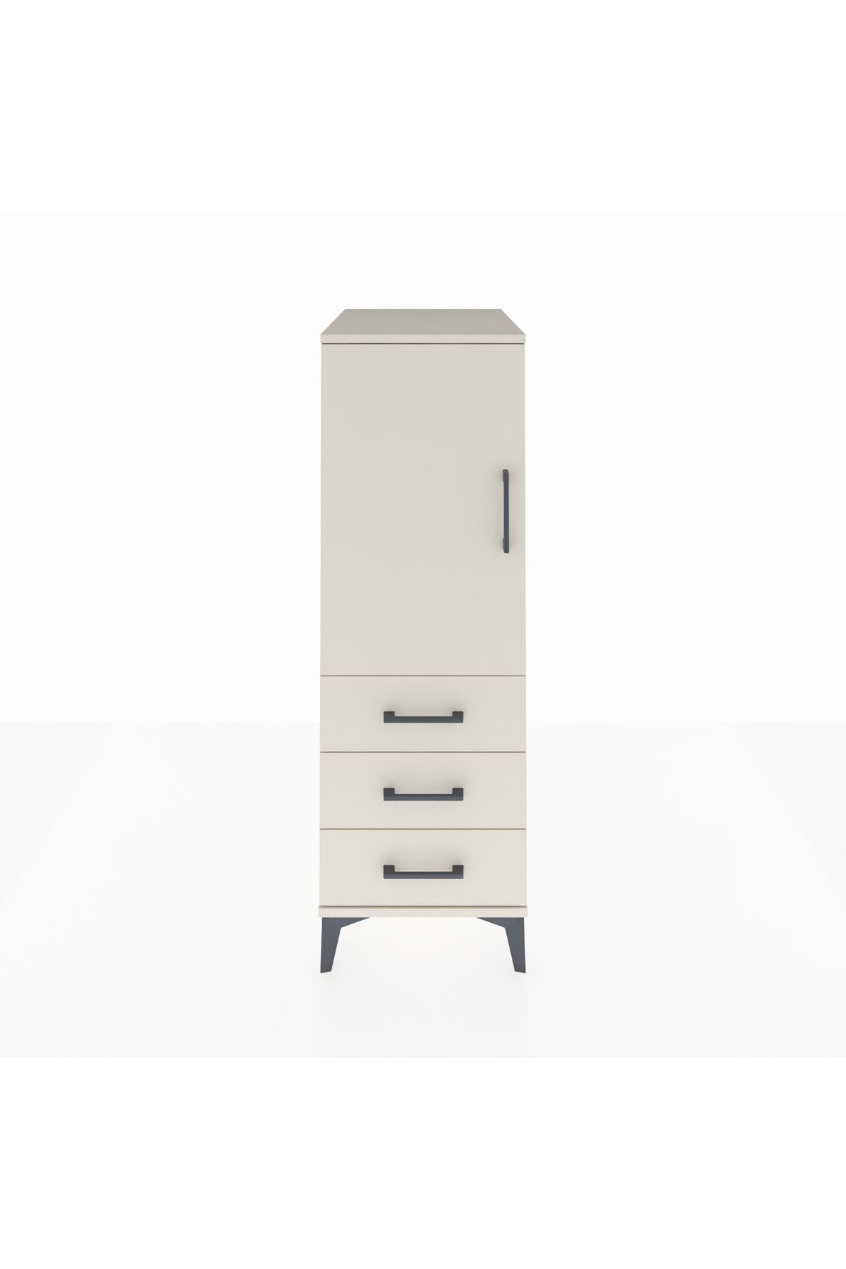Kronos Dolap 2 Raflı 3 Çekmeceli Tek Kapaklı 44x59x134 - S82M100V1C