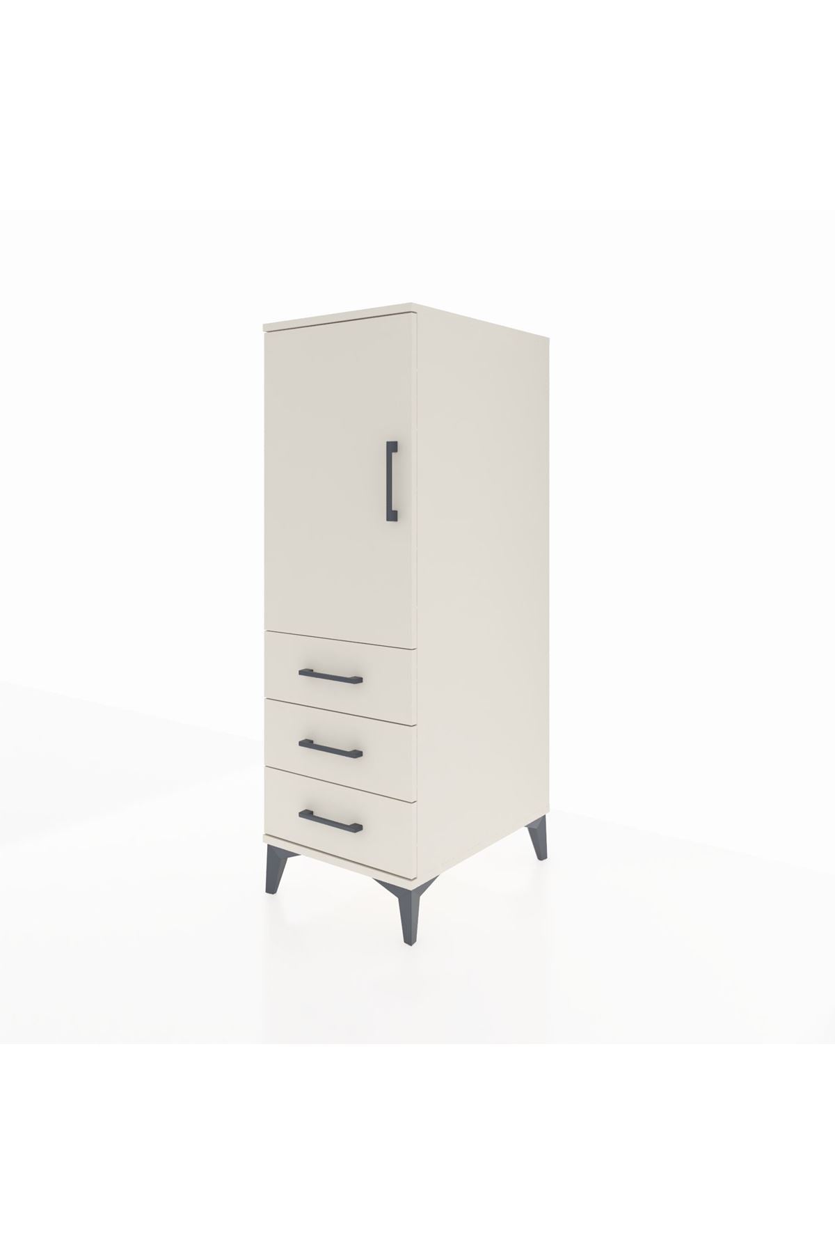 Kronos Dolap 2 Raflı 3 Çekmeceli Tek Kapaklı 44x59x134 - S82M100V1C