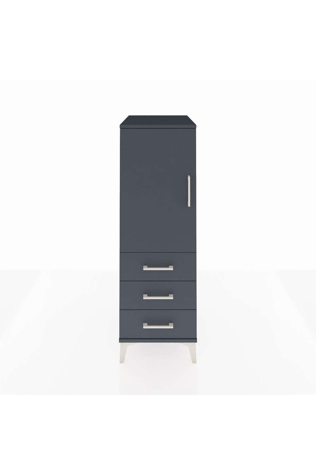 Kronos Dolap 2 Raflı 3 Çekmeceli Tek Kapaklı 44x59x134 - S82M100V5C