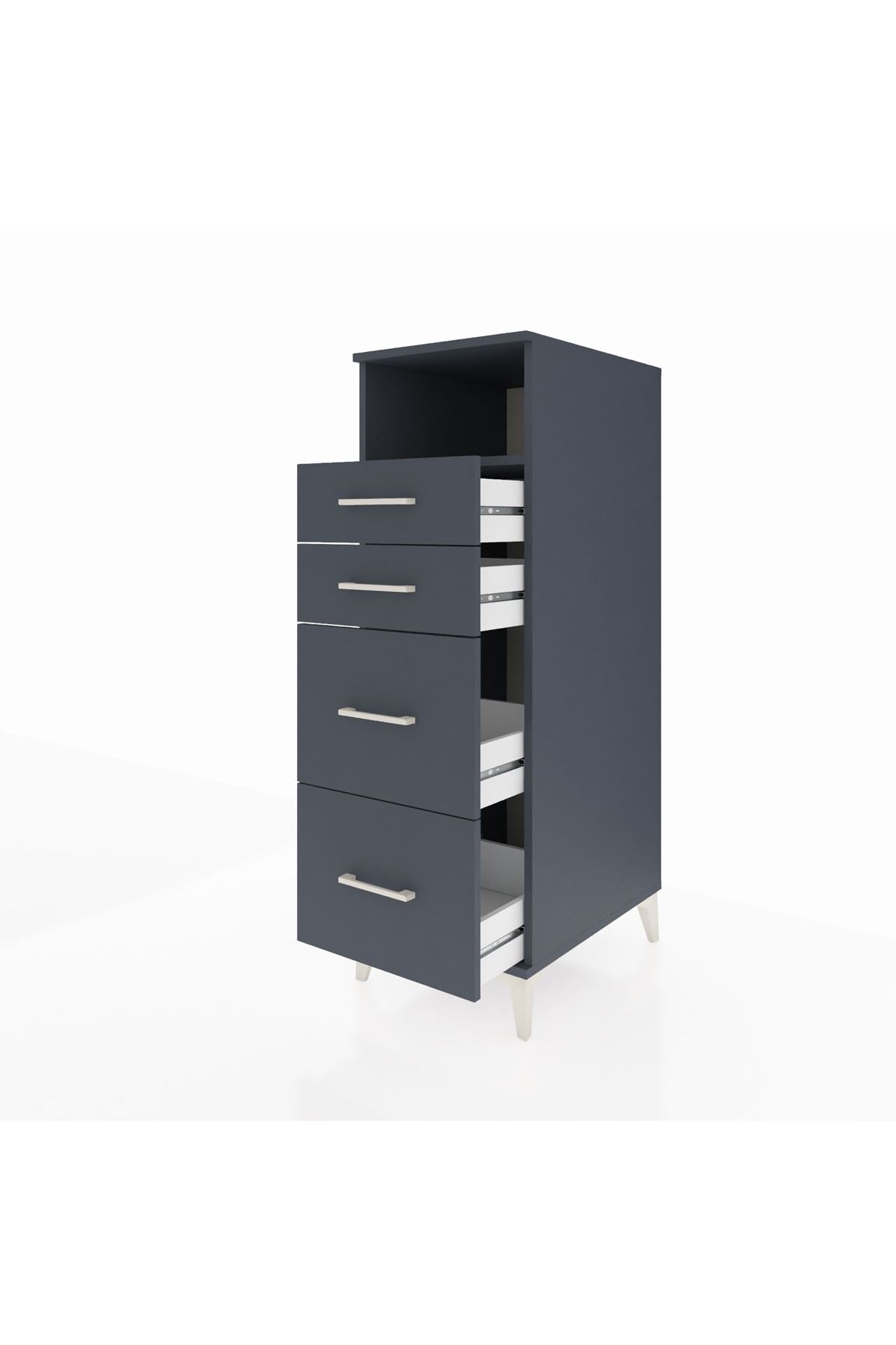 Kronos Dolap Tek Raflı 4 Çekmeceli 44x59x134 - S82M101V5C