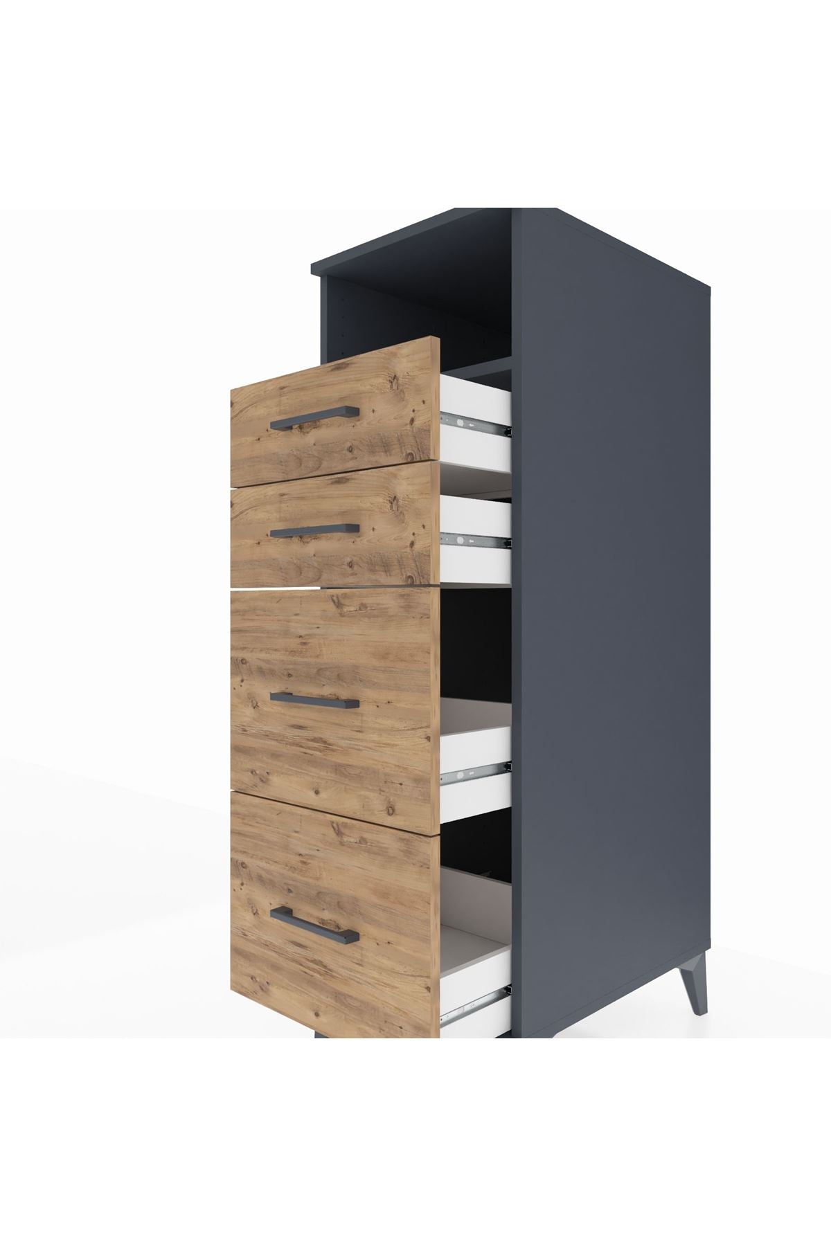 Kronos Dolap Tek Raflı 4 Çekmeceli 44x59x134 - S82M101V6C