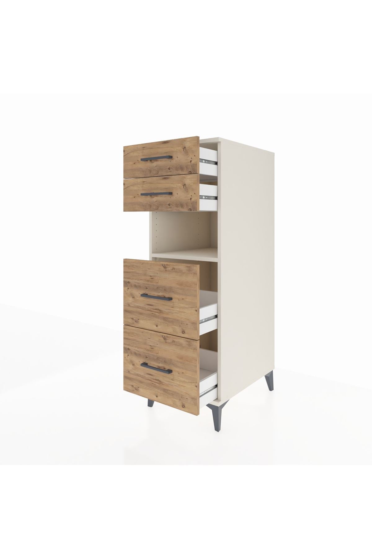 Kronos Dolap Tek Raflı 4 Çekmeceli 44x59x134 - S82M102V3C