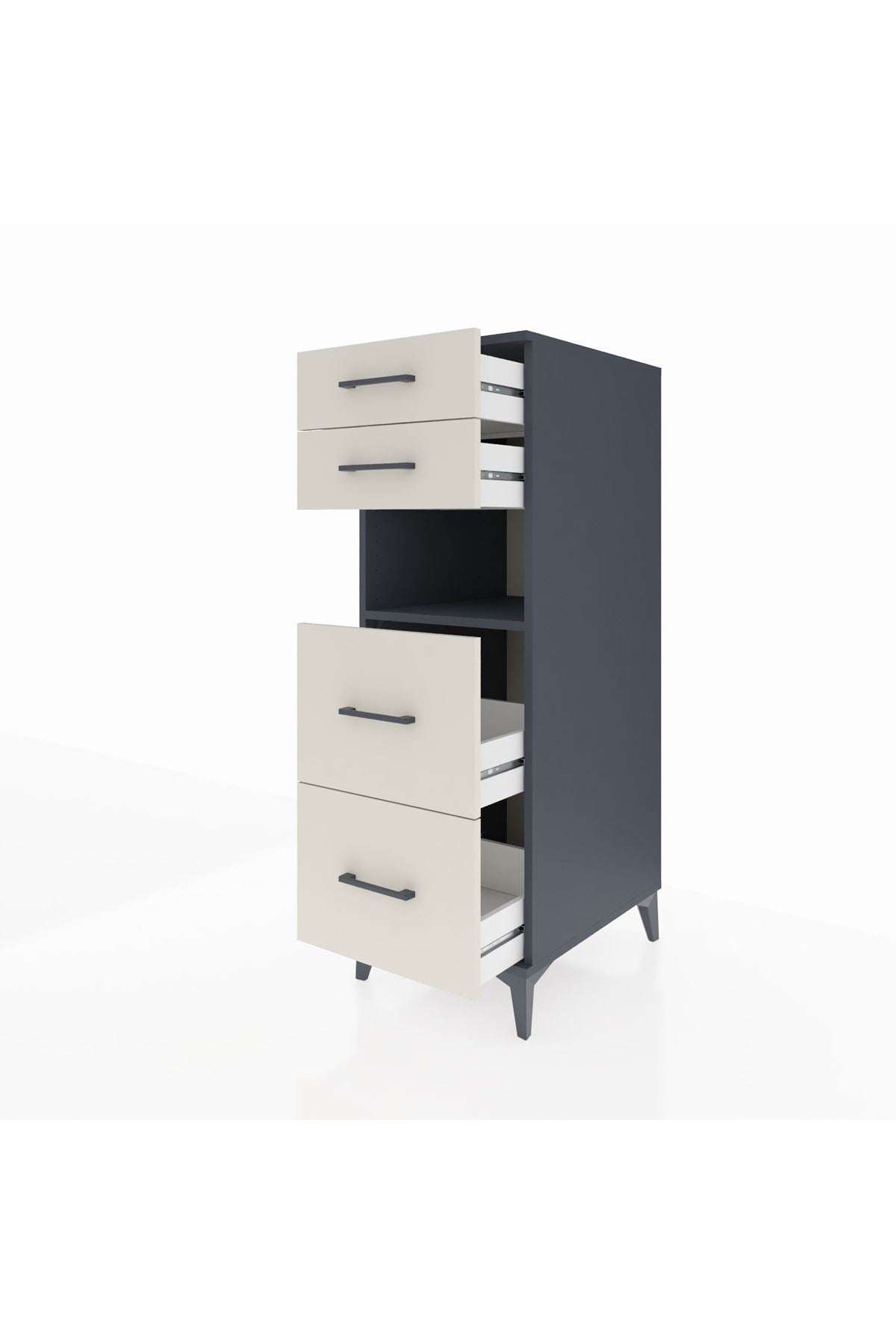 Kronos Dolap Tek Raflı 4 Çekmeceli 44x59x134 - S82M102V4C