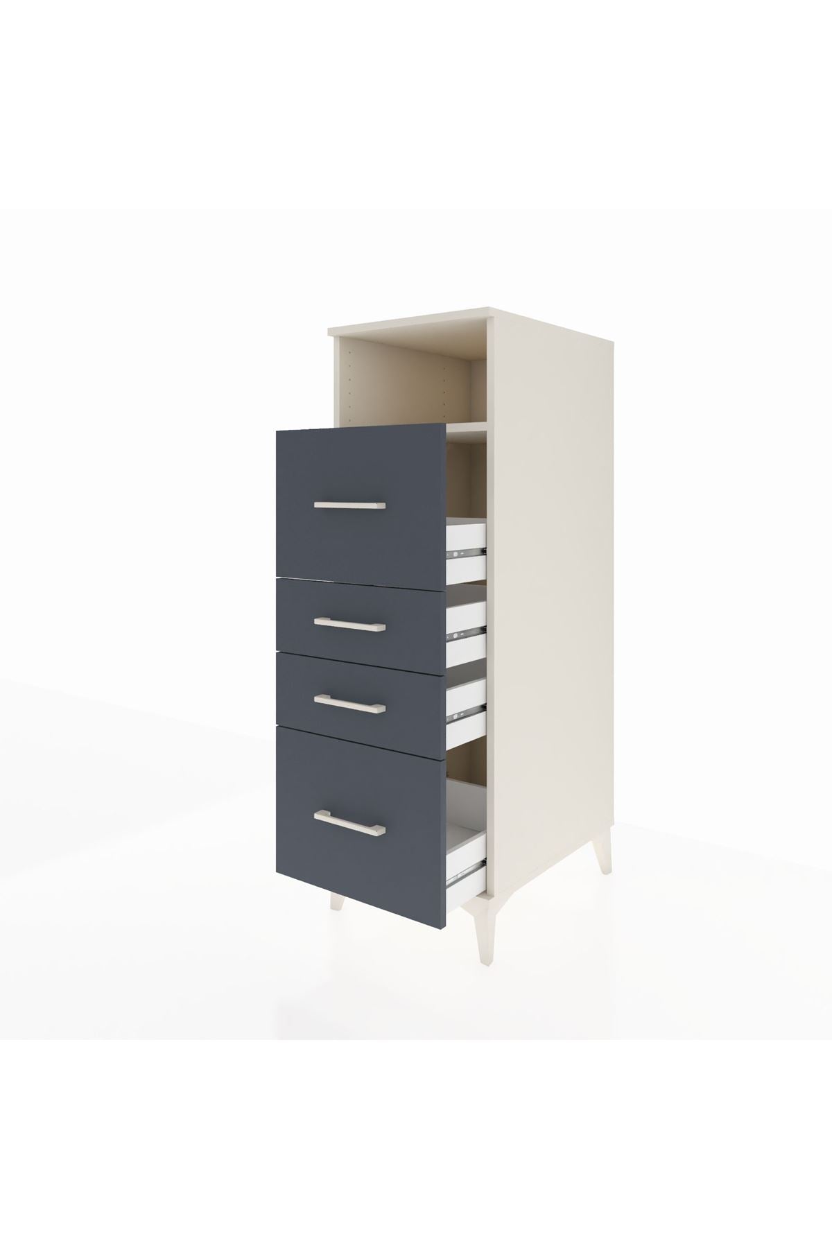 Kronos Dolap Tek Raflı 4 Çekmeceli 44x59x134 - S82M103V2C