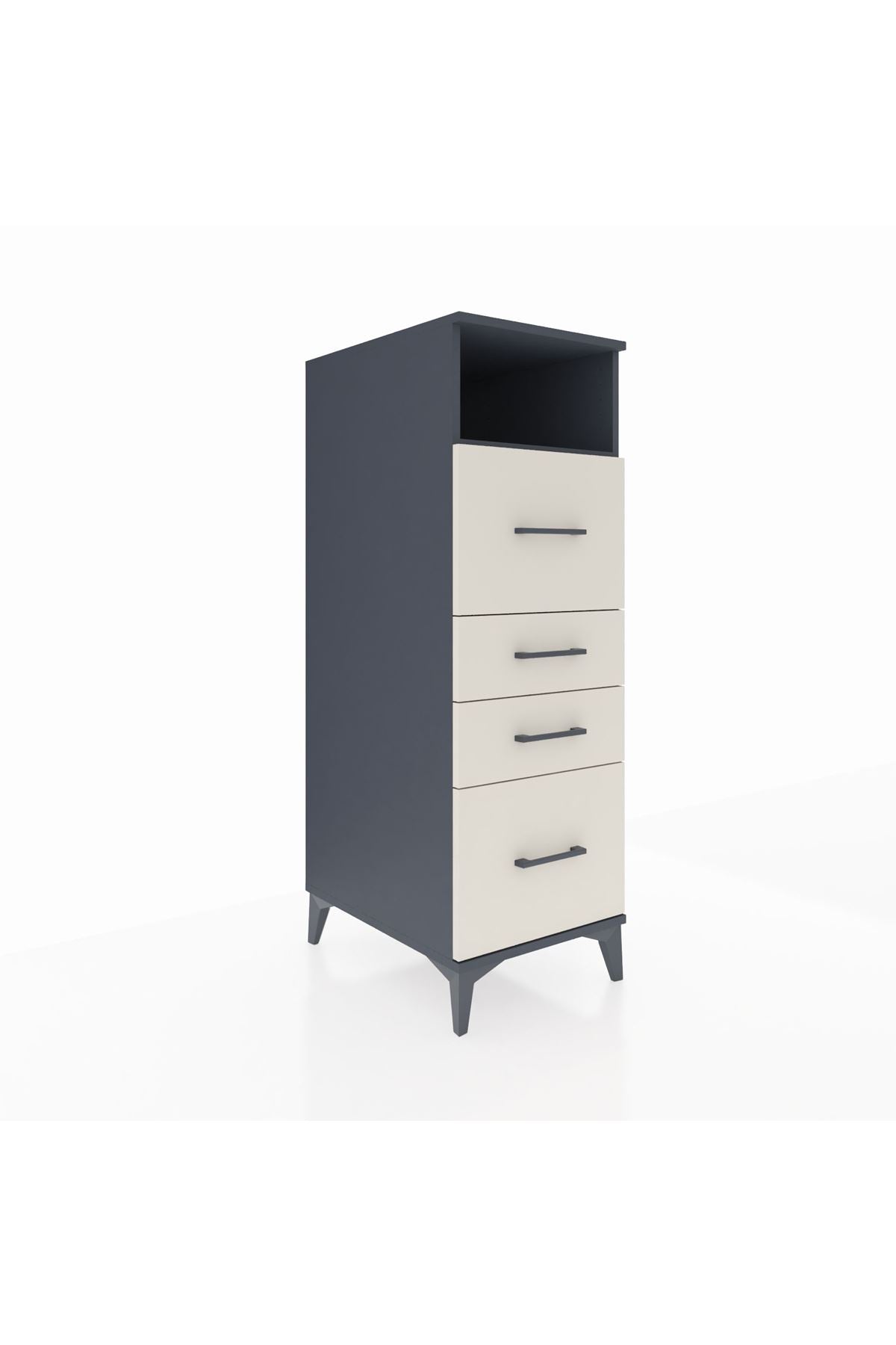 Kronos Dolap Tek Raflı 4 Çekmeceli 44x59x134 - S82M103V4C