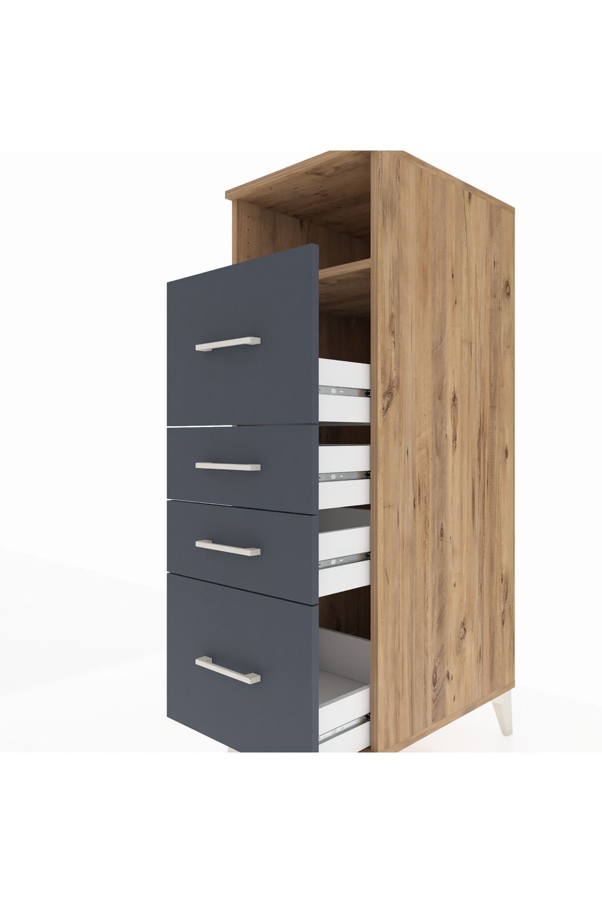 Kronos Dolap Tek Raflı 4 Çekmeceli 44x59x134 - S82M103V8C