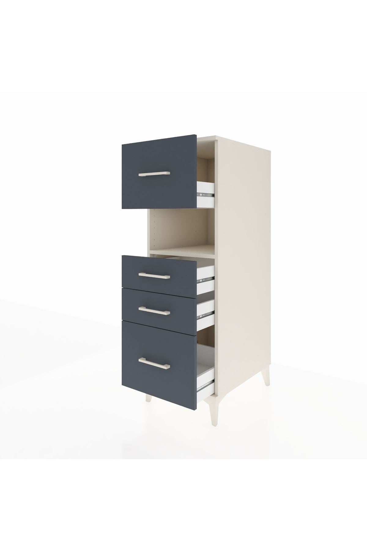 Kronos Dolap Tek Raflı 4 Çekmeceli 44x59x134 - S82M104V2C