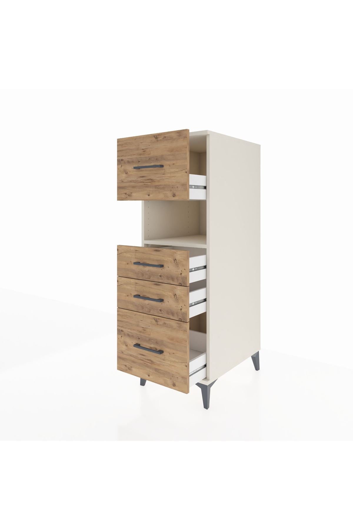 Kronos Dolap Tek Raflı 4 Çekmeceli 44x59x134 - S82M104V3C