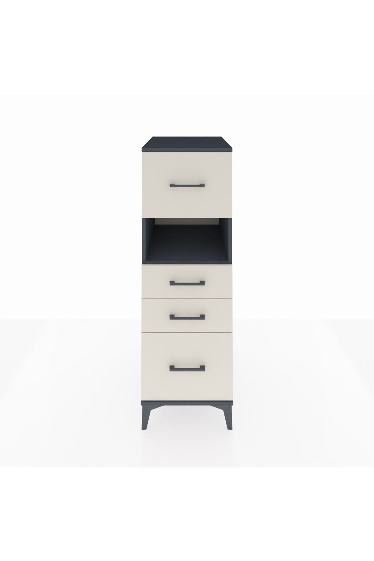 Kronos Dolap Tek Raflı 4 Çekmeceli 44x59x134 - S82M104V4C