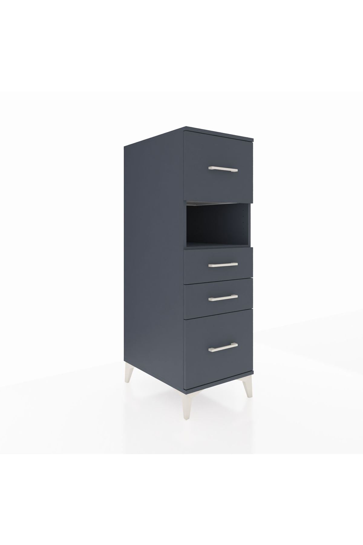 Kronos Dolap Tek Raflı 4 Çekmeceli 44x59x134 - S82M104V5C