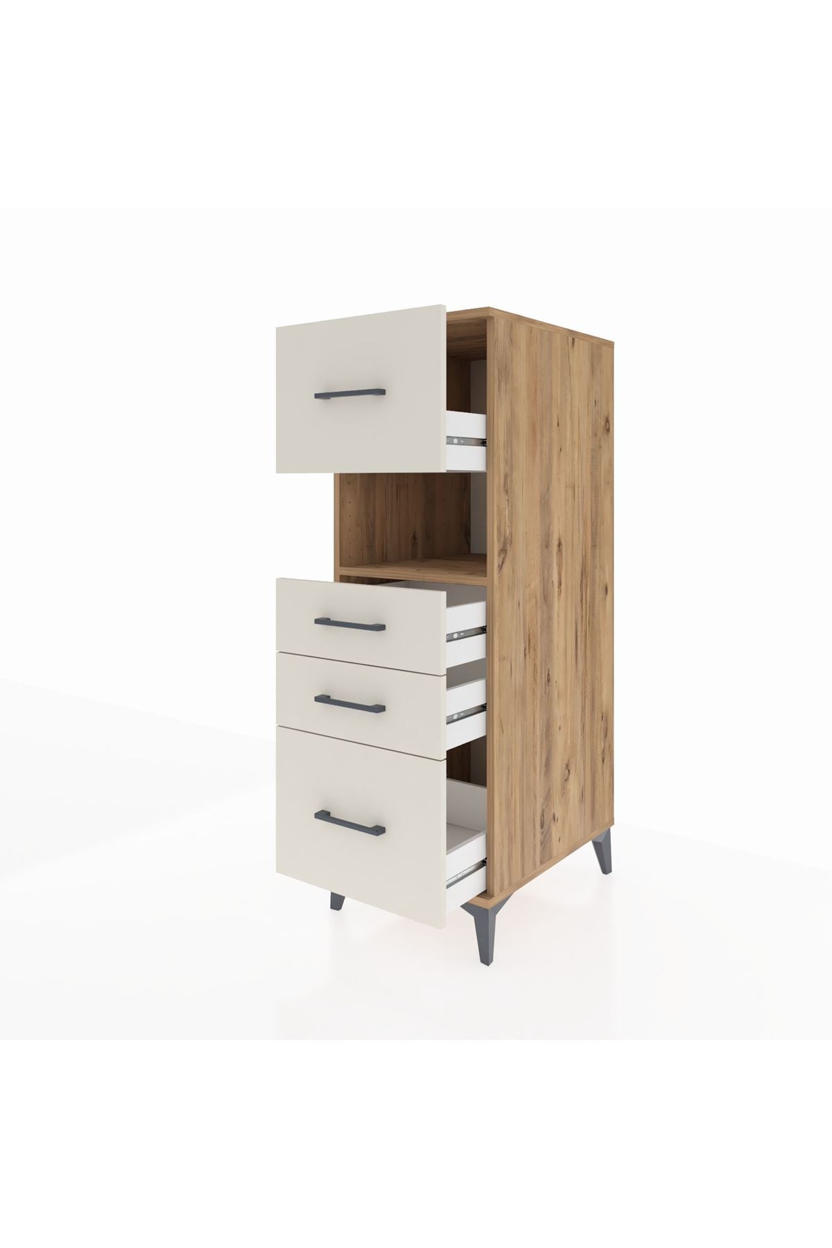 Kronos Dolap Tek Raflı 4 Çekmeceli 44x59x134 - S82M104V7C