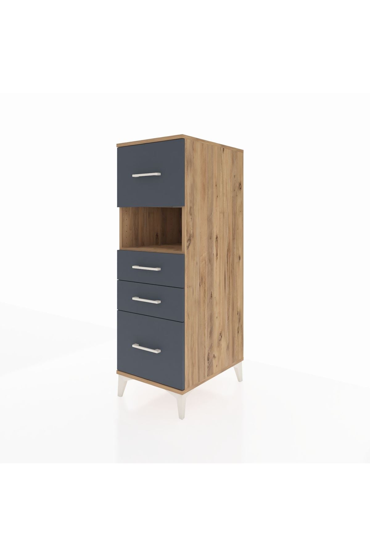 Kronos Dolap Tek Raflı 4 Çekmeceli 44x59x134 - S82M104V8C