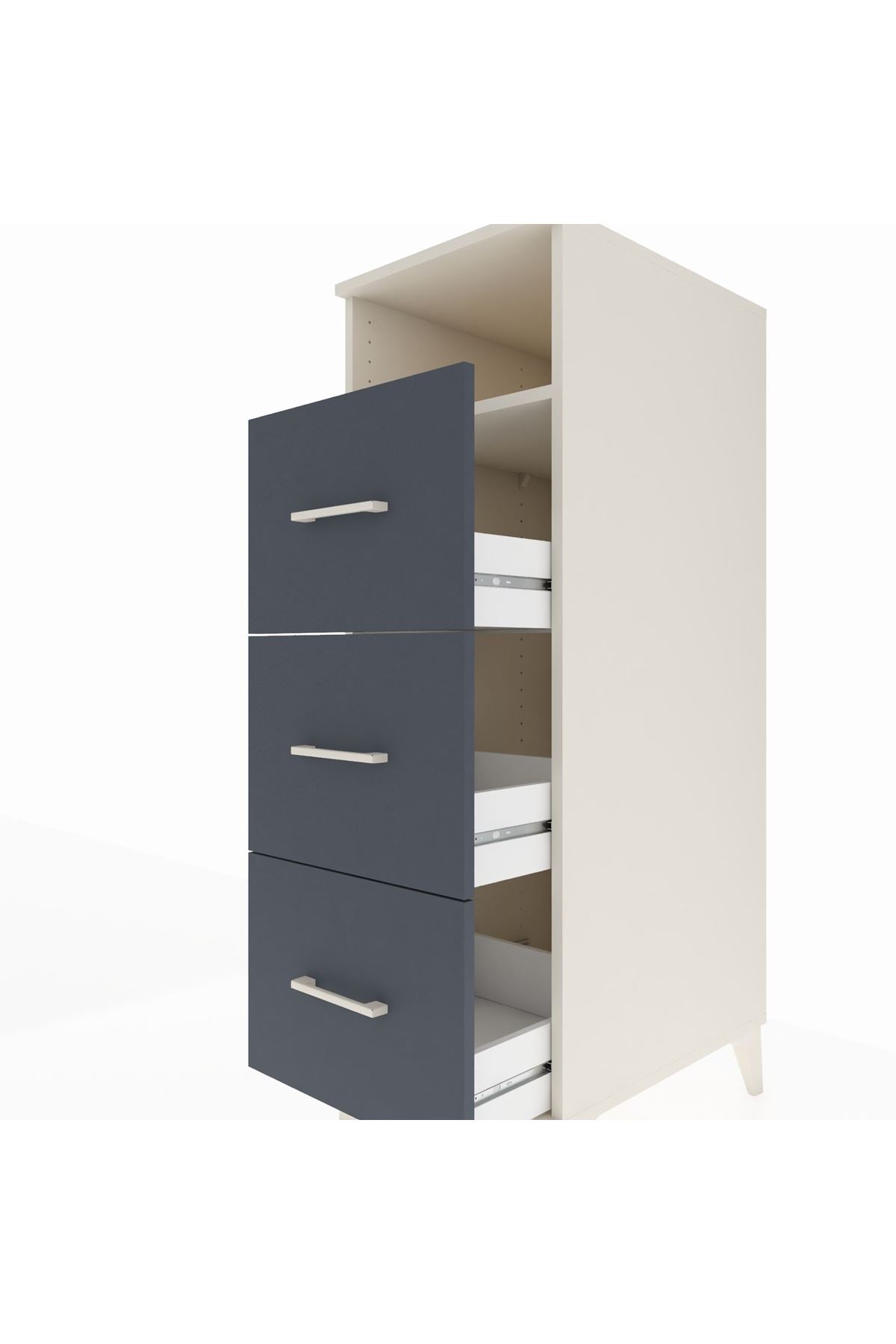 Kronos Dolap Tek Raflı 3 Çekmeceli 44x59x134 - S82M105V2C