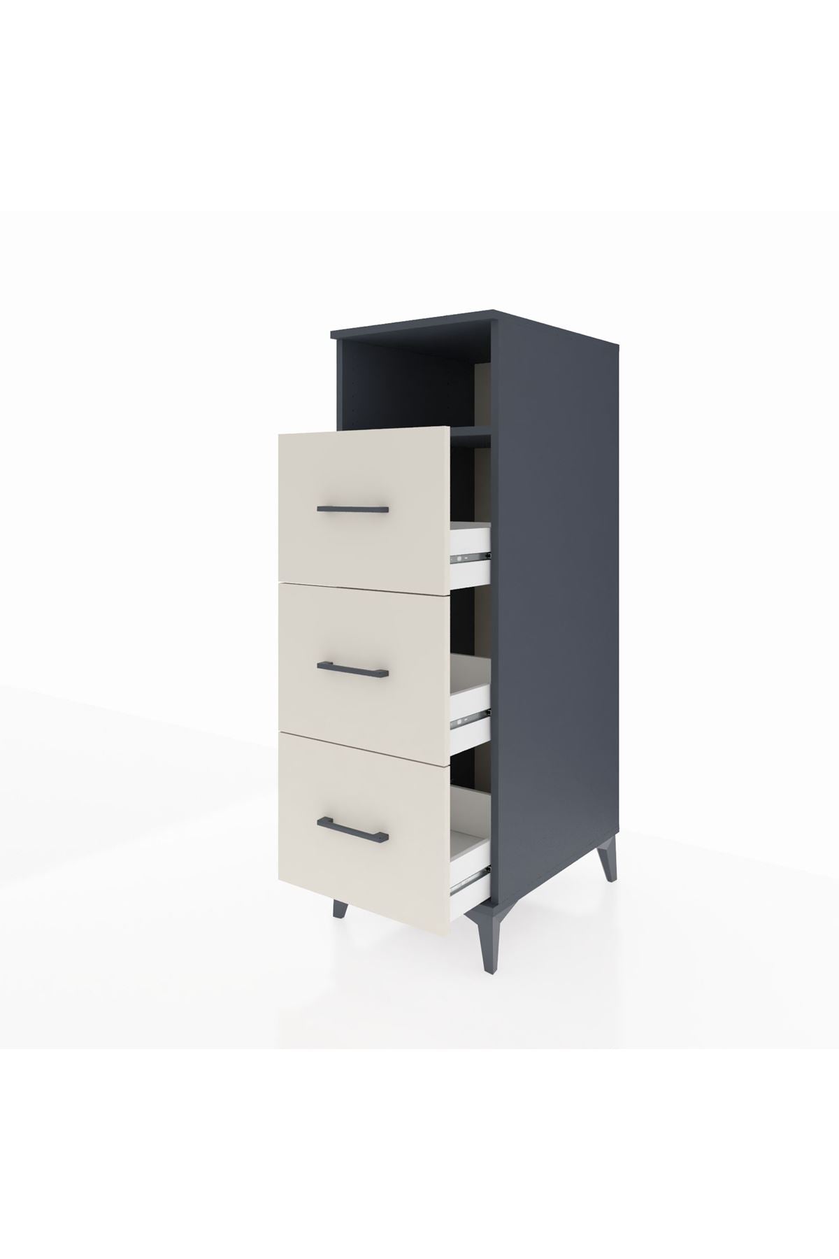 Kronos Dolap Tek Raflı 3 Çekmeceli 44x59x134 - S82M105V4C