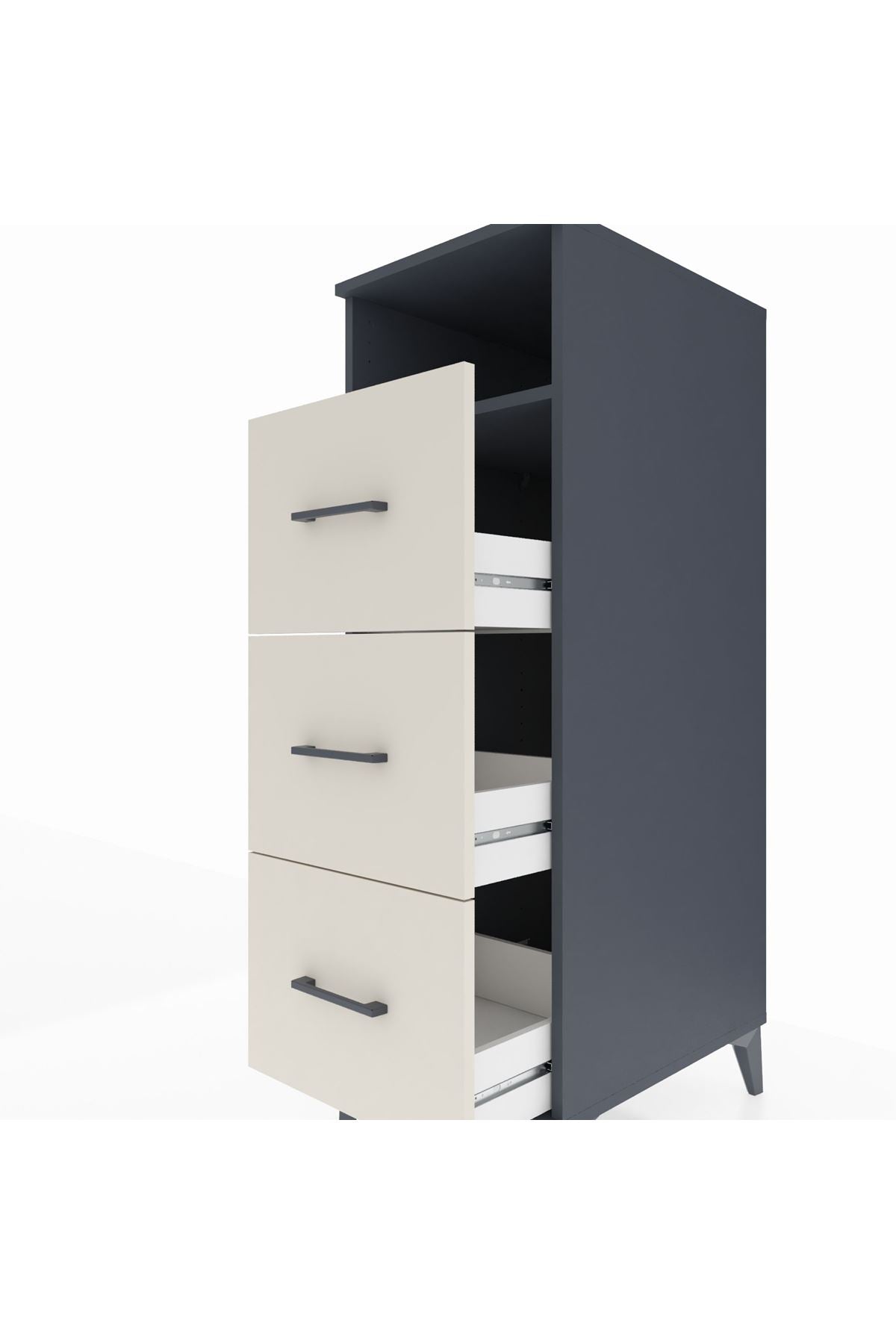 Kronos Dolap Tek Raflı 3 Çekmeceli 44x59x134 - S82M105V4C