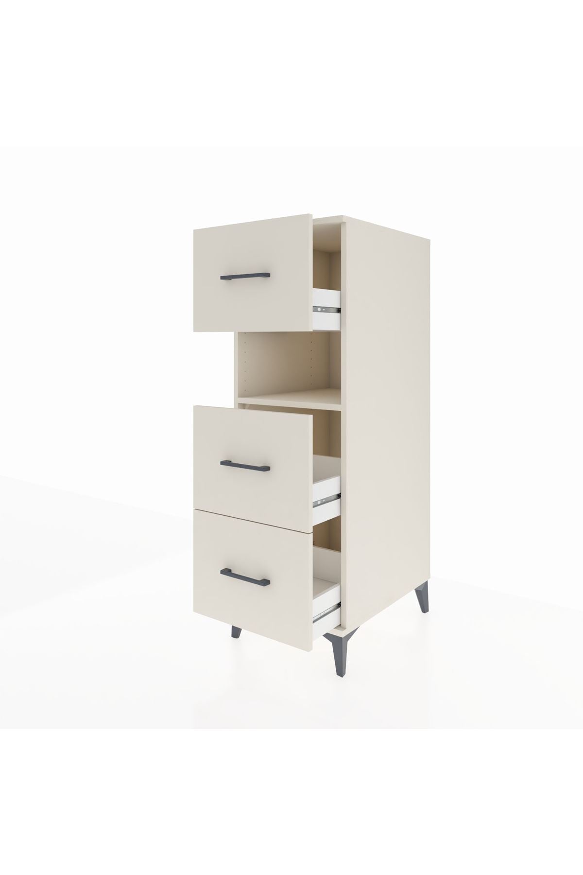 Kronos Dolap Tek Raflı 3 Çekmeceli 44x59x134 - S82M106V1C