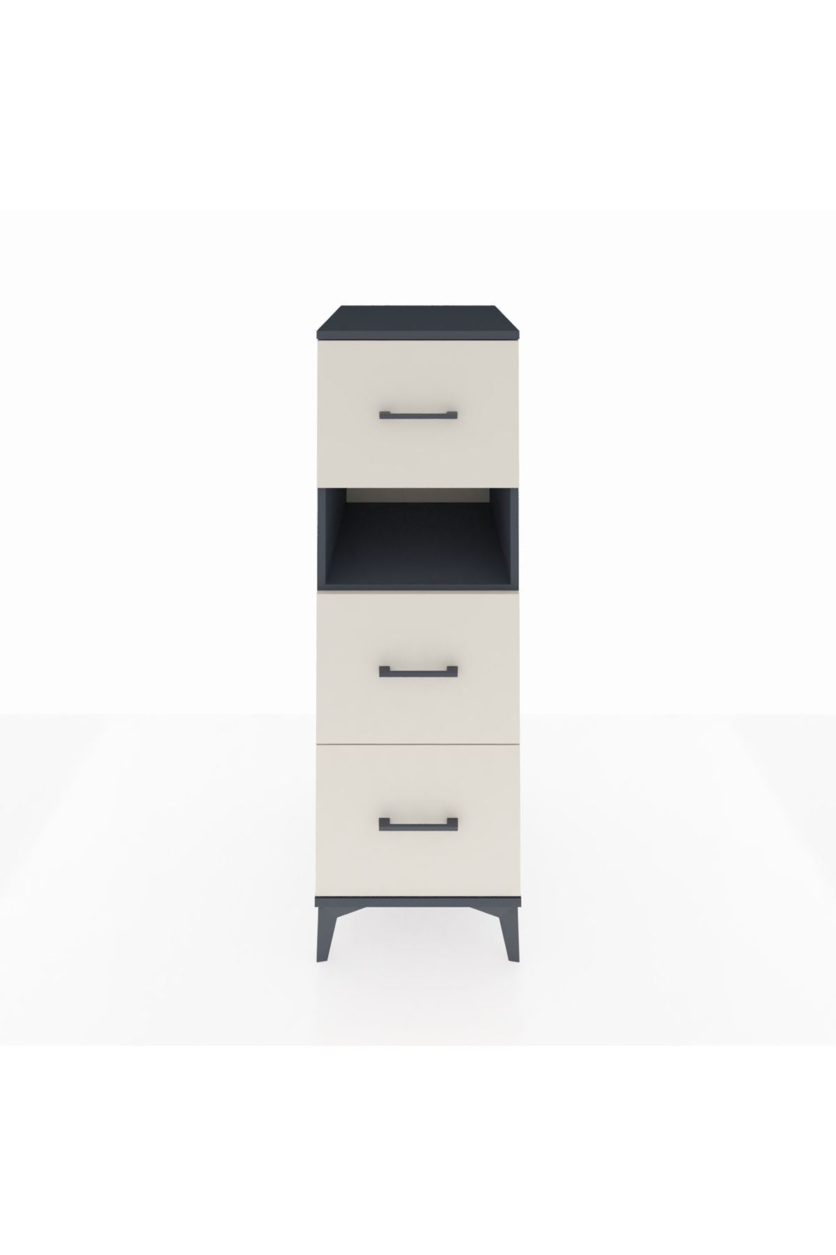 Kronos Dolap Tek Raflı 3 Çekmeceli 44x59x134 - S82M106V4C