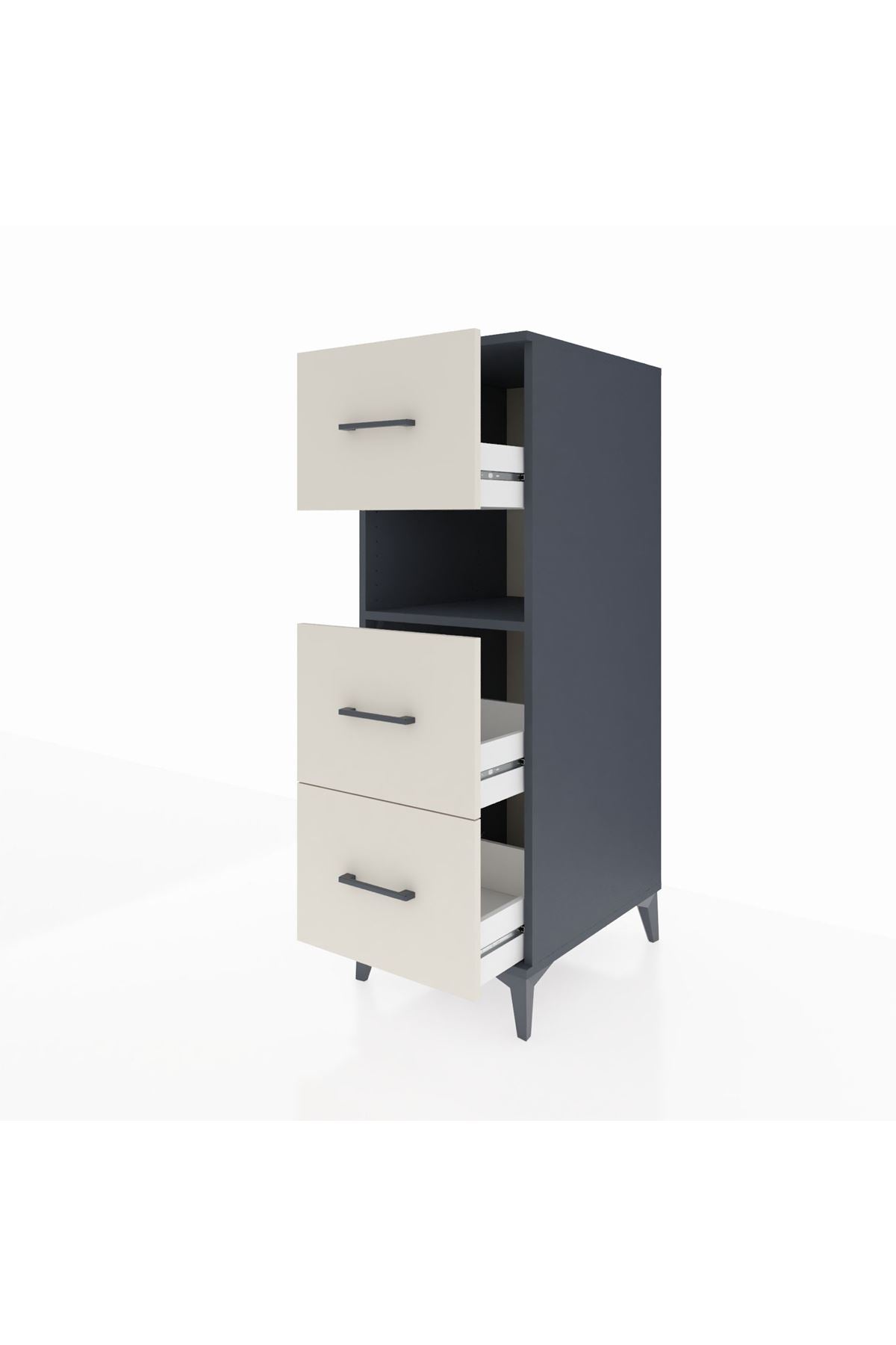 Kronos Dolap Tek Raflı 3 Çekmeceli 44x59x134 - S82M106V4C