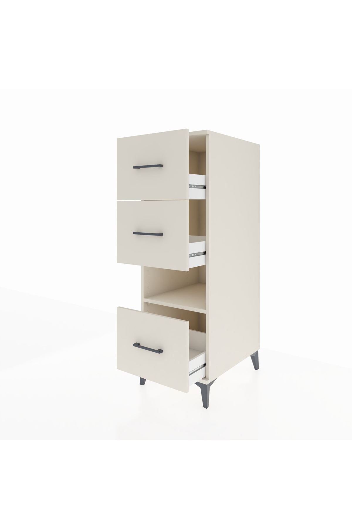 Kronos Dolap Tek Raflı 3 Çekmeceli 44x59x134 - S82M107V1C