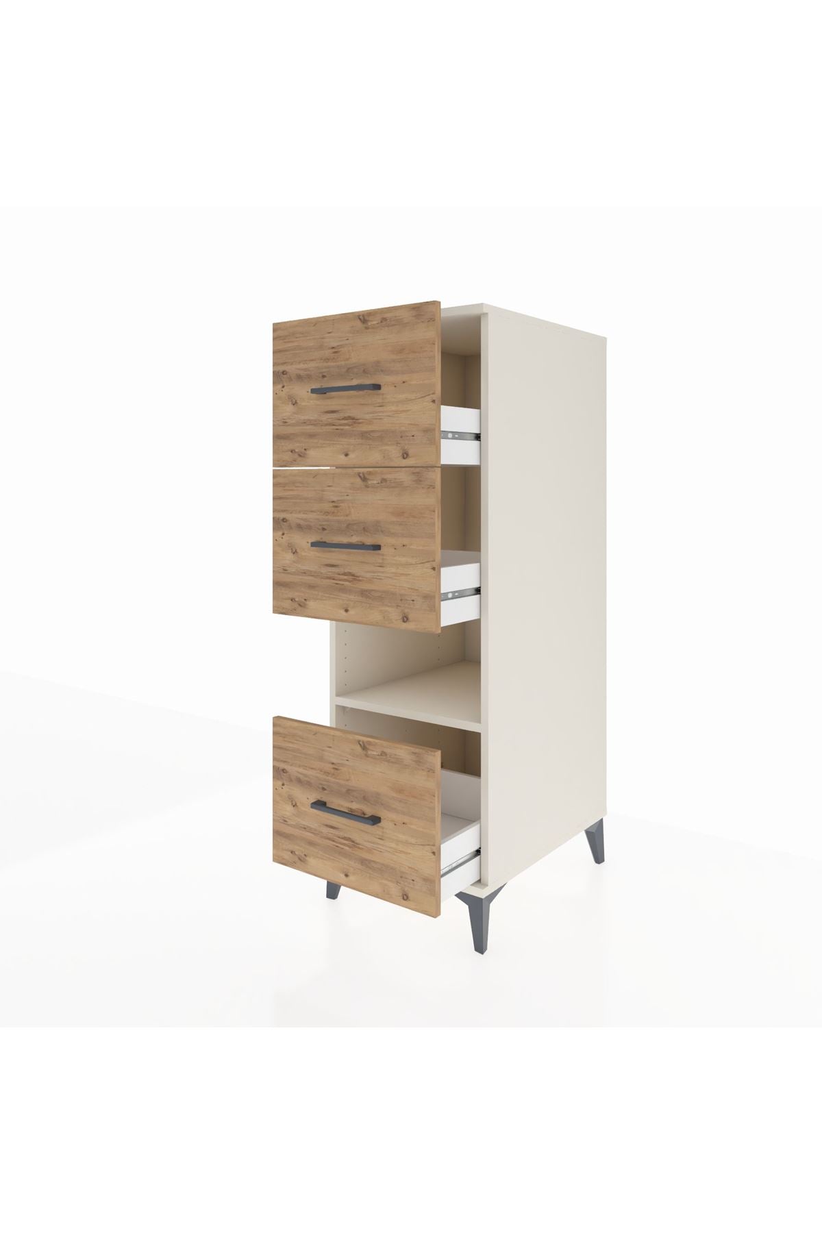Kronos Dolap Tek Raflı 3 Çekmeceli 44x59x134 - S82M107V3C