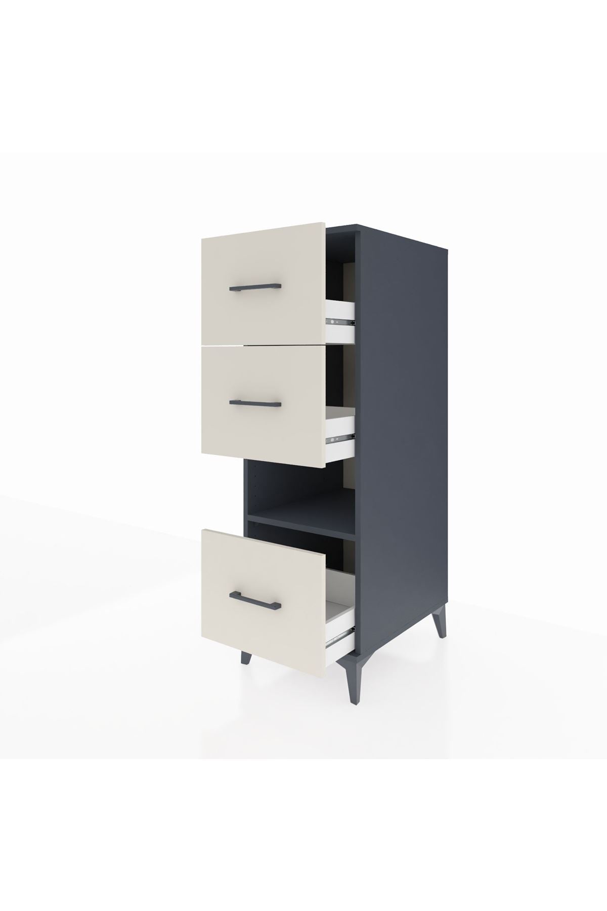 Kronos Dolap Tek Raflı 3 Çekmeceli 44x59x134 - S82M107V4C