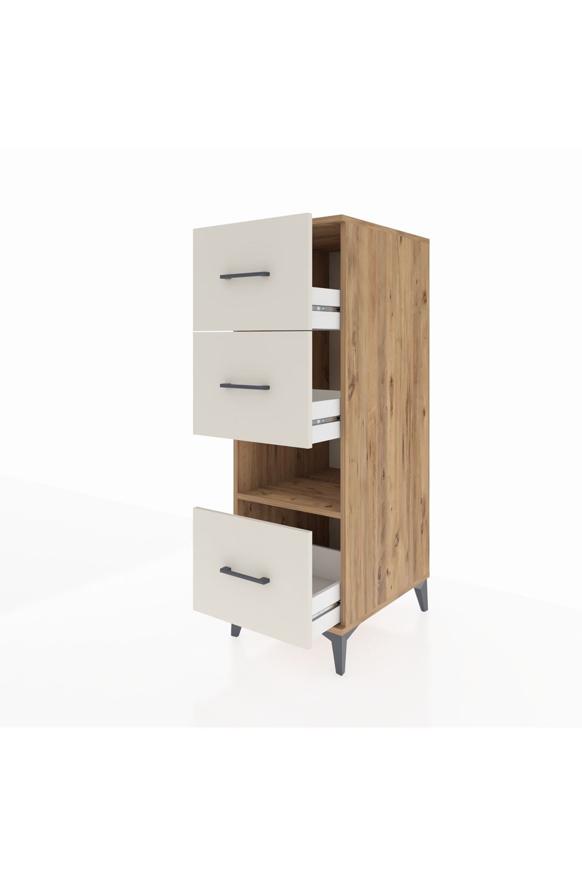 Kronos Dolap Tek Raflı 3 Çekmeceli 44x59x134 - S82M107V7C