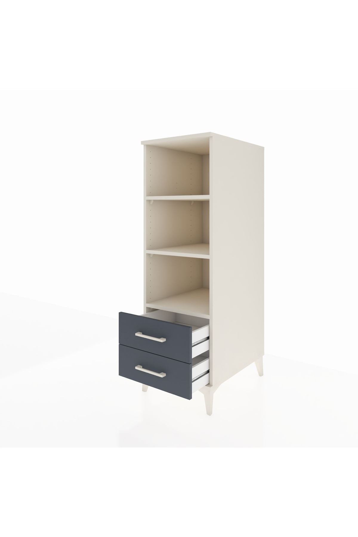 Kronos Dolap 3 Raflı 2 Çekmeceli 44x59x134 - S82M113V2C