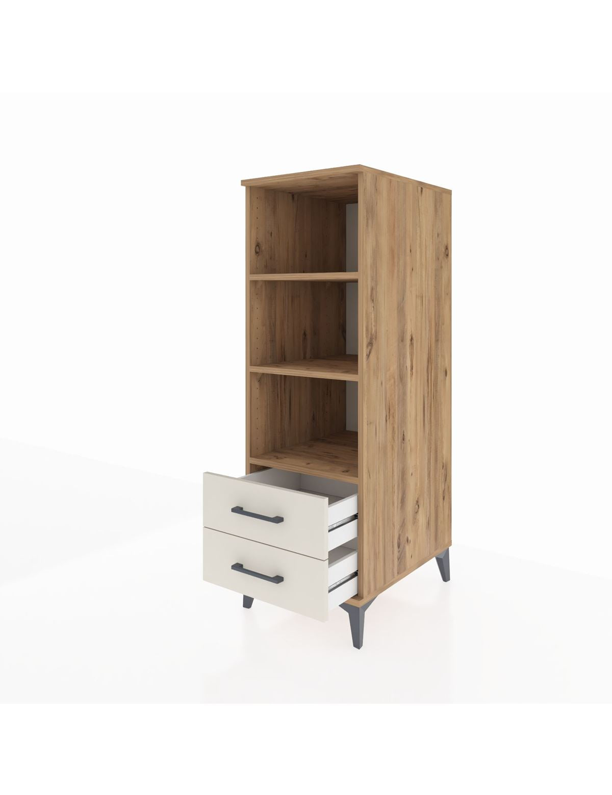 Kronos Dolap 3 Raflı 2 Çekmeceli 44x59x134 - S82M113V7C