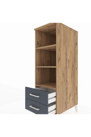 Kronos Dolap 3 Raflı 2 Çekmeceli 44x59x134 - S82M113V8C