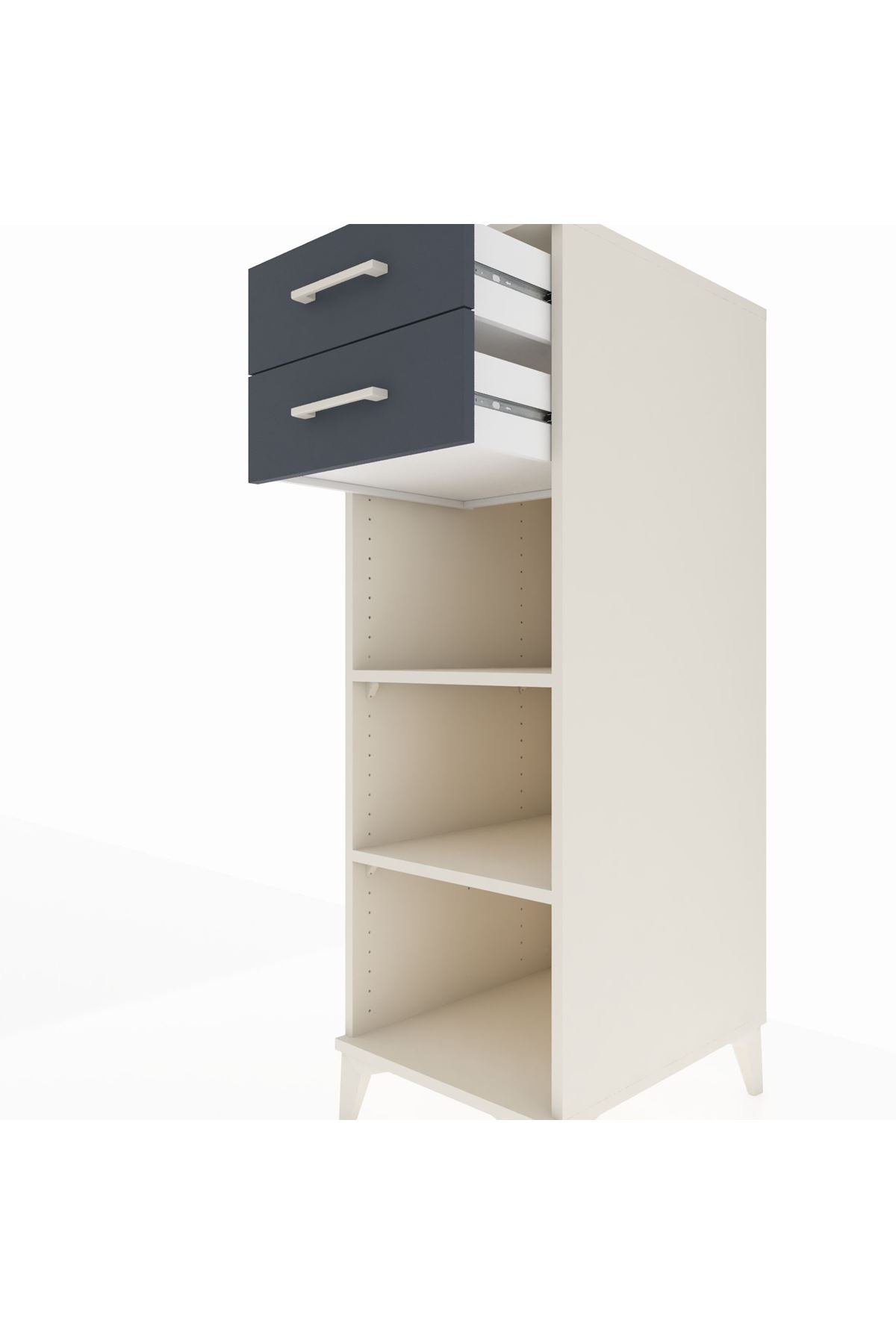 Kronos Dolap 2 Raflı 2 Çekmeceli 44x59x134 - S82M115V2C
