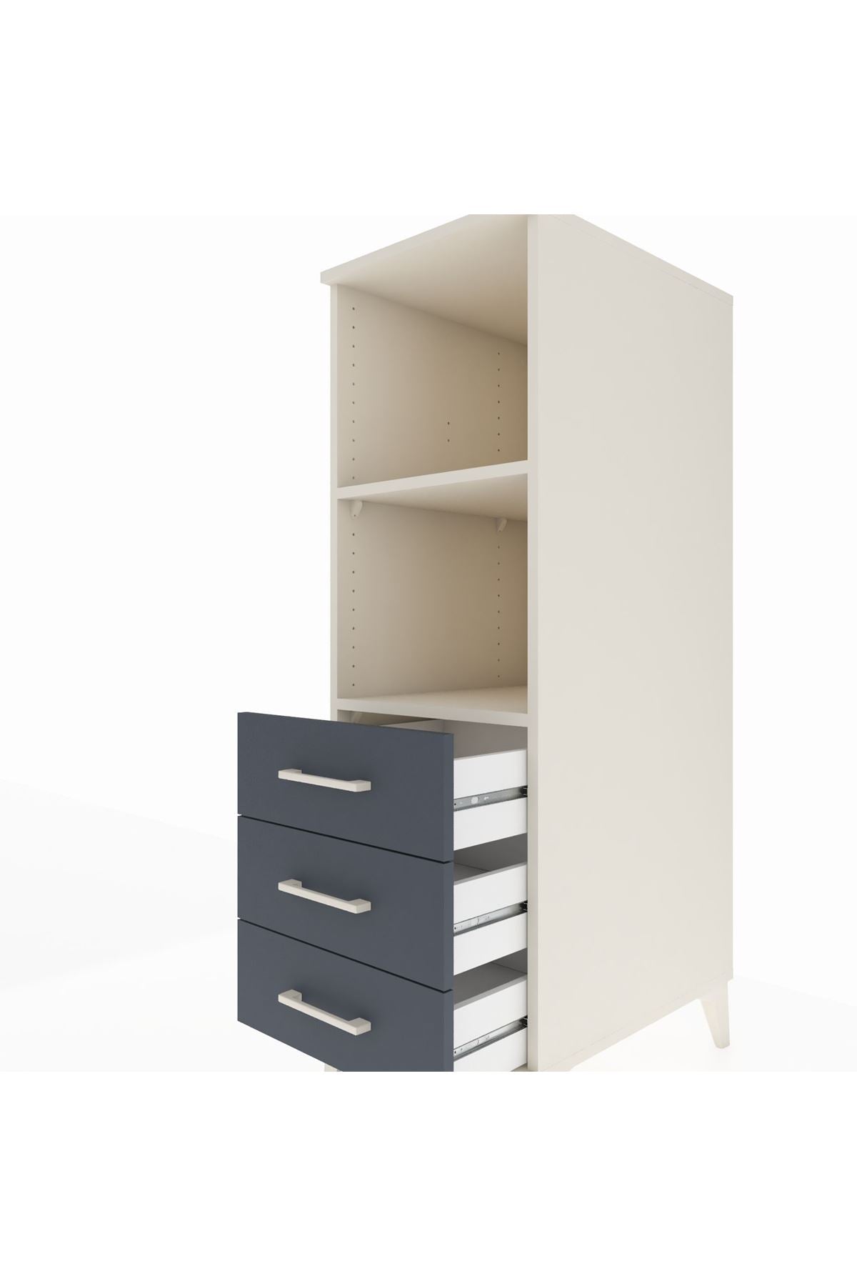 Kronos Dolap 2 Raflı 3 Çekmeceli 44x59x134 - S82M116V2C