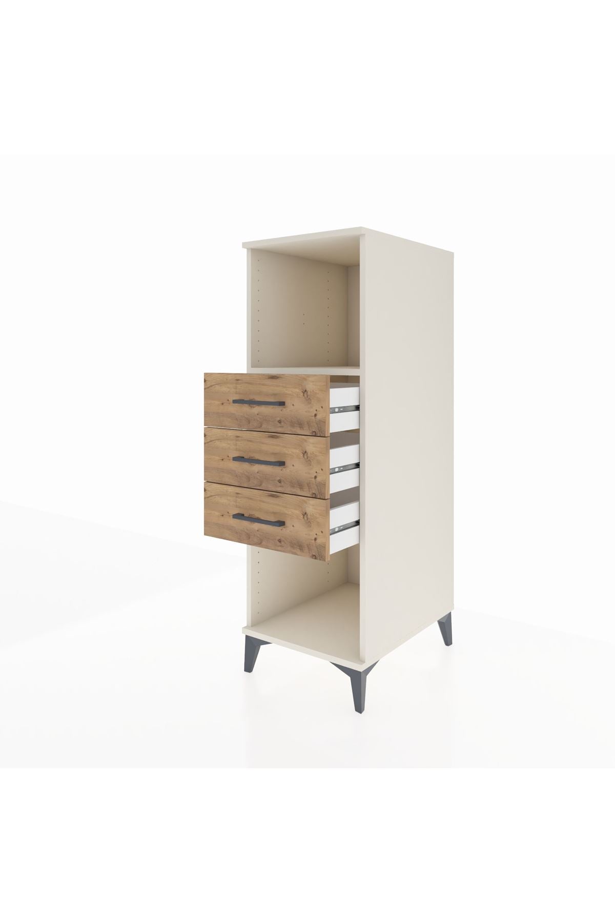 Kronos Dolap Tek Raflı 3 Çekmeceli 44x59x134 - S82M117V3C