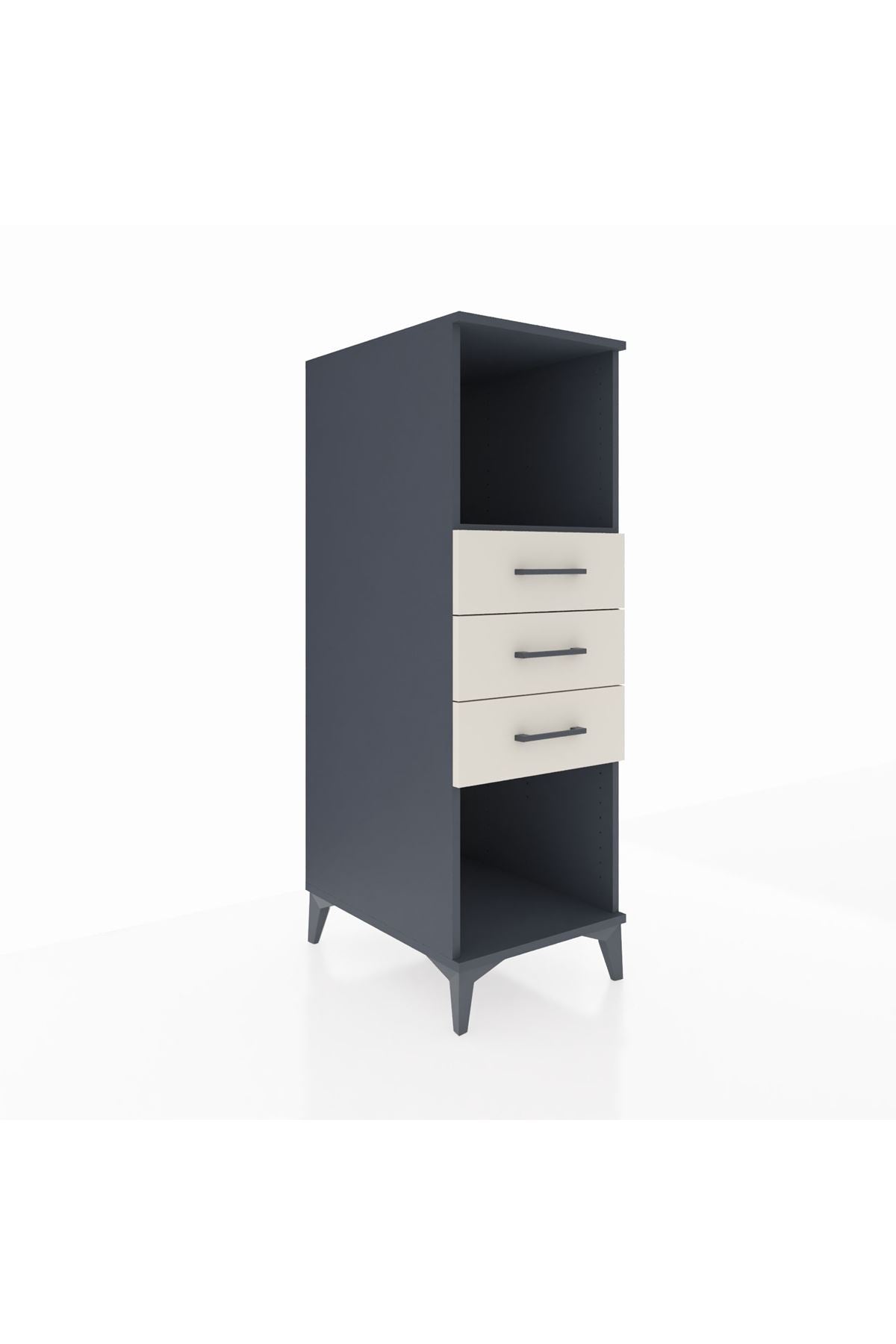 Kronos Dolap Tek Raflı 3 Çekmeceli 44x59x134 - S82M117V4C