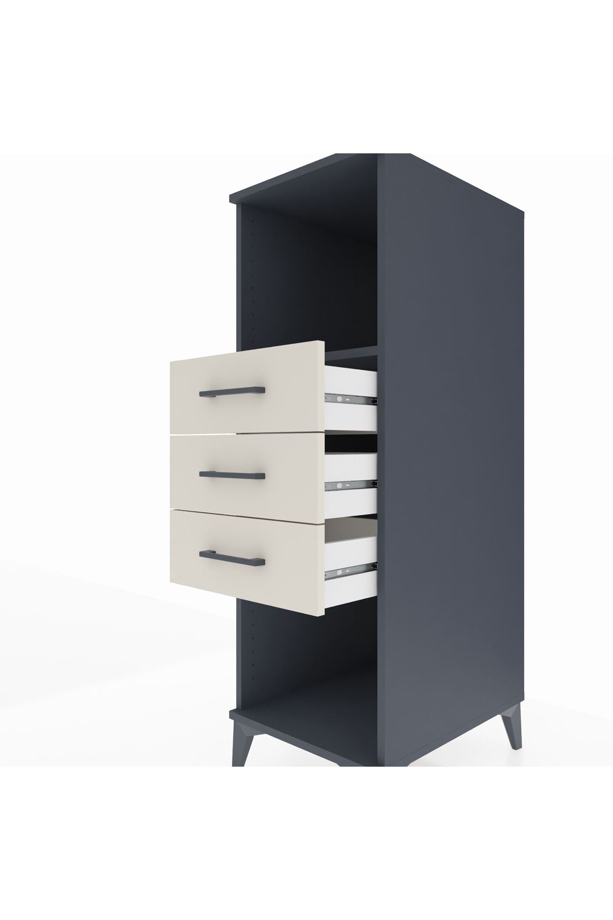 Kronos Dolap Tek Raflı 3 Çekmeceli 44x59x134 - S82M117V4C