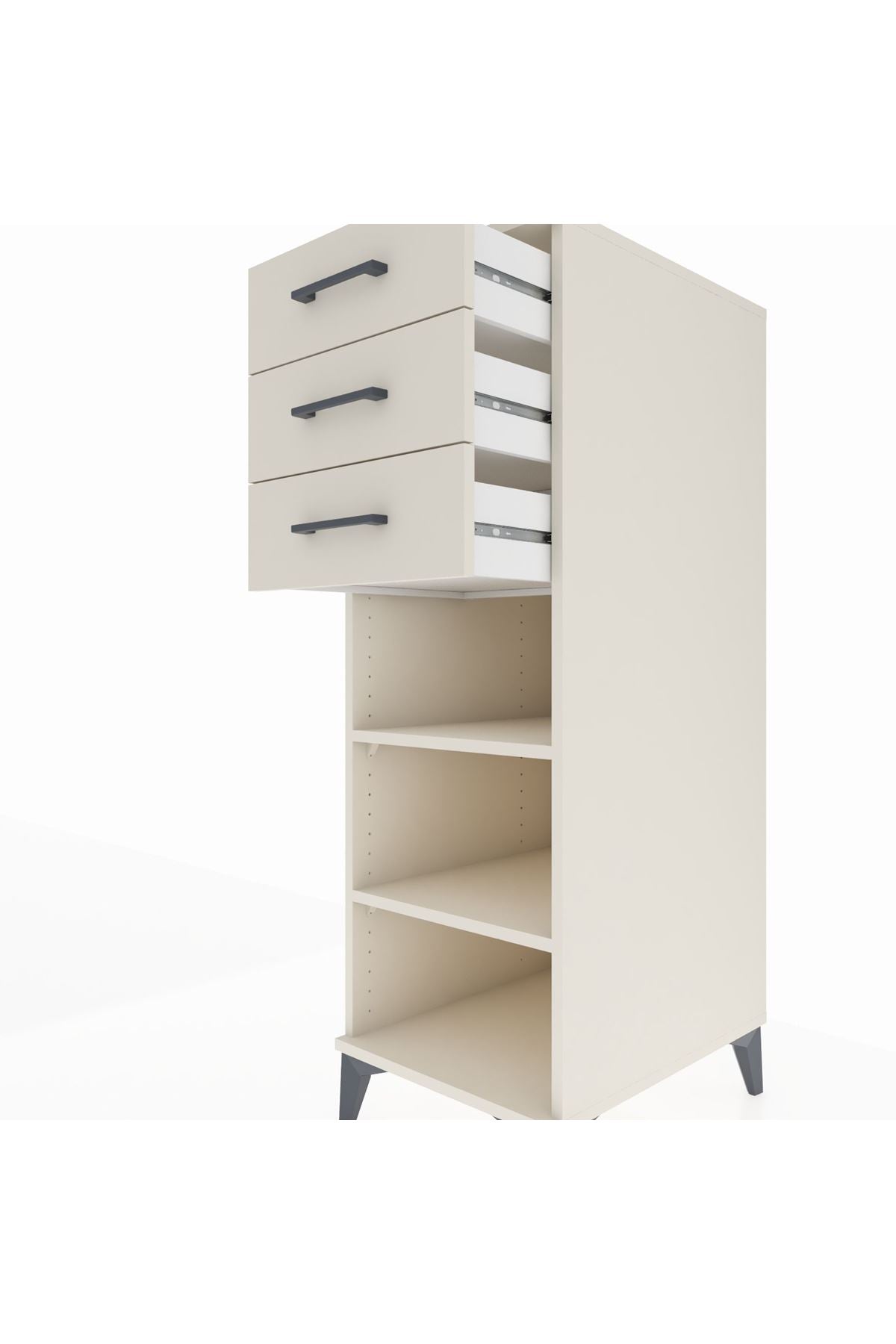 Kronos Dolap 2 Raflı 3 Çekmeceli 44x59x134 - S82M118V1C