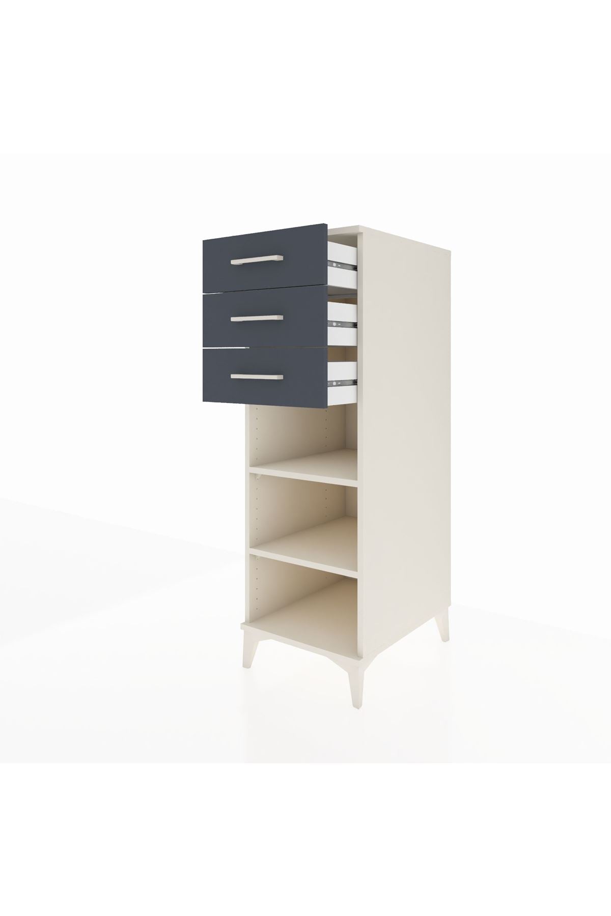 Kronos Dolap 2 Raflı 3 Çekmeceli 44x59x134 - S82M118V2C