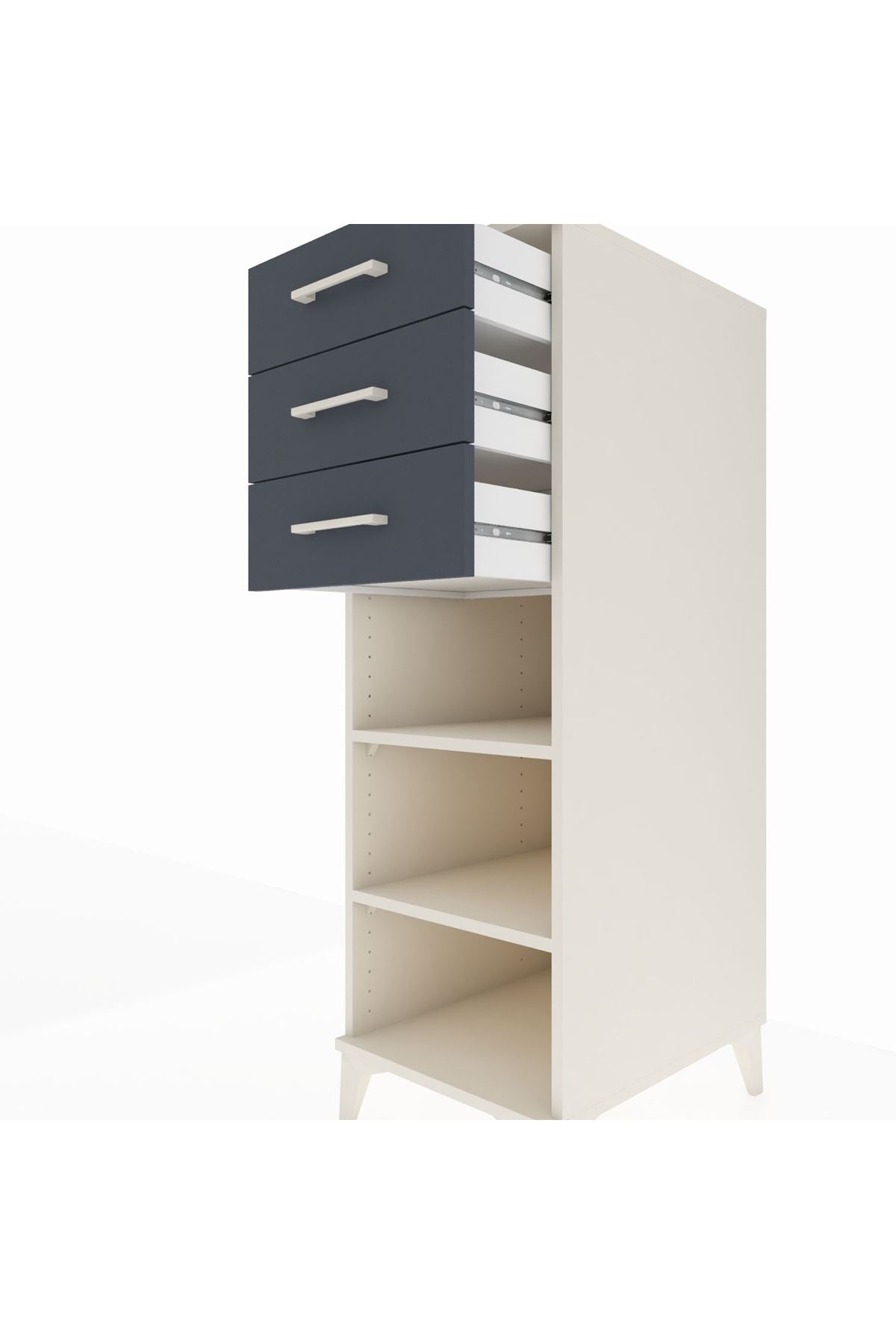 Kronos Dolap 2 Raflı 3 Çekmeceli 44x59x134 - S82M118V2C