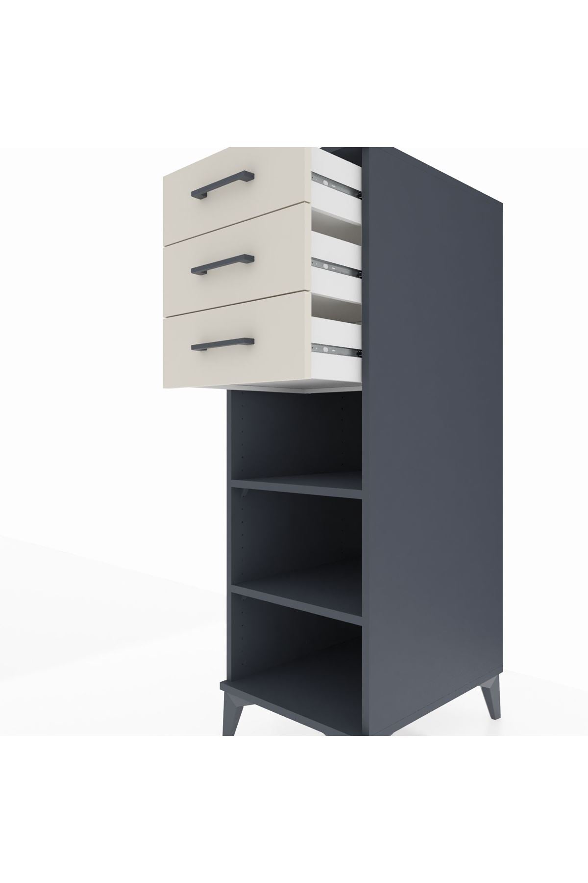 Kronos Dolap 2 Raflı 3 Çekmeceli 44x59x134 - S82M118V4C