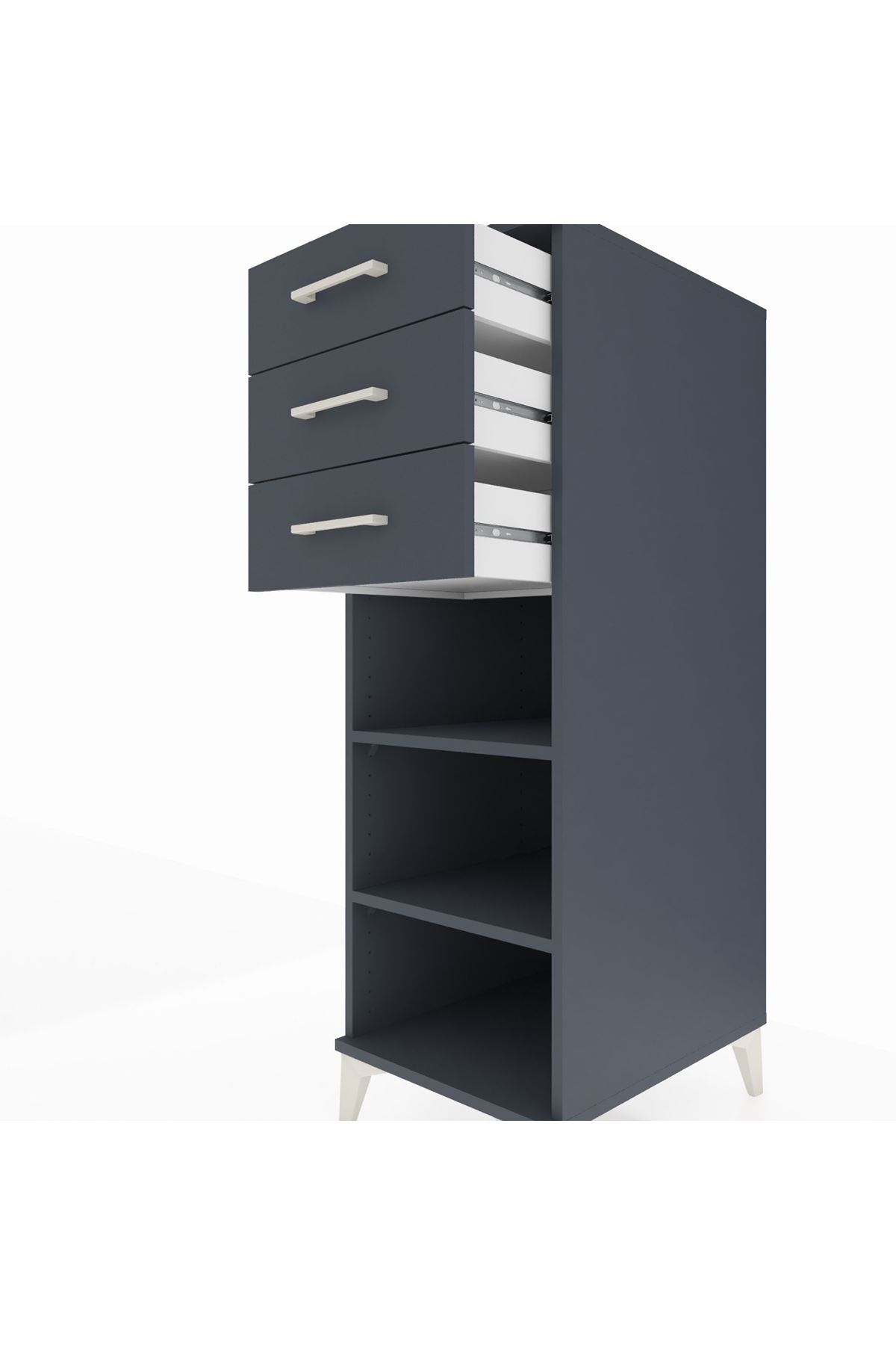 Kronos Dolap 2 Raflı 3 Çekmeceli 44x59x134 - S82M118V5C