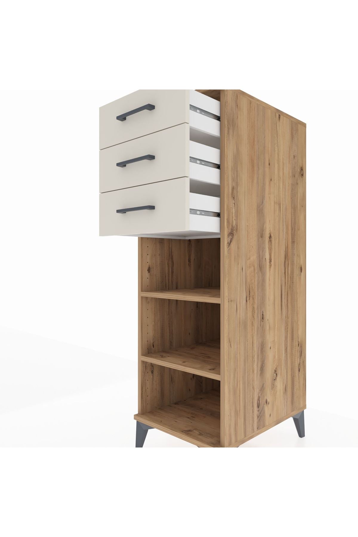 Kronos Dolap 2 Raflı 3 Çekmeceli 44x59x134 - S82M118V7C