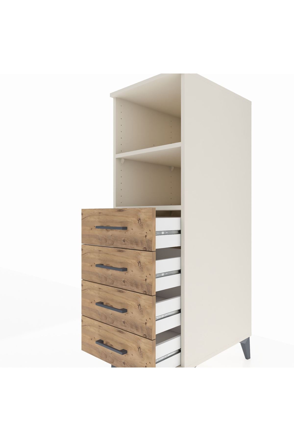 Kronos Dolap 2 Raflı 4 Çekmeceli 44x59x134 - S82M119V3C
