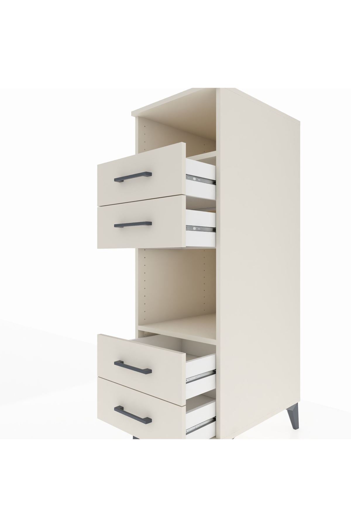 Kronos Dolap 2 Raflı 4 Çekmeceli 44x59x134 - S82M120V1C