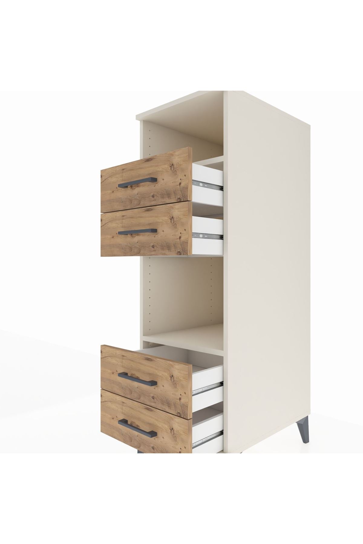 Kronos Dolap 2 Raflı 4 Çekmeceli 44x59x134 - S82M120V3C