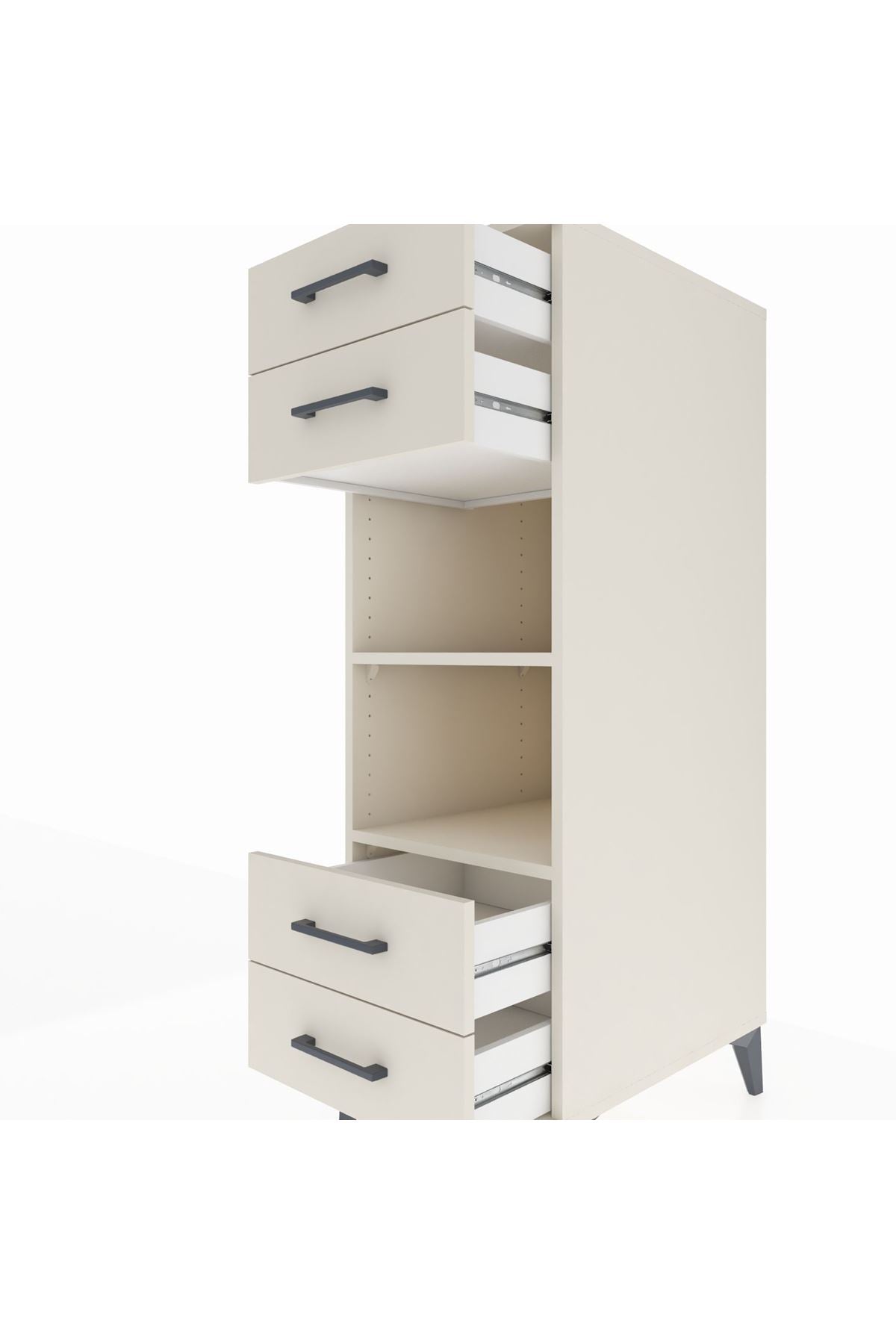 Kronos Dolap 2 Raflı 4 Çekmeceli 44x59x134 - S82M121V1C