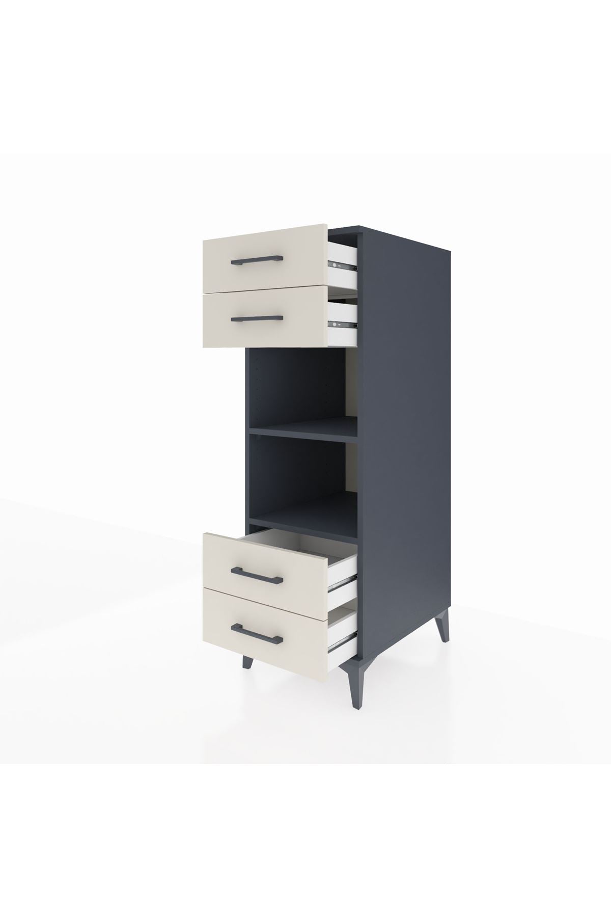 Kronos Dolap 2 Raflı 4 Çekmeceli 44x59x134 - S82M121V4C